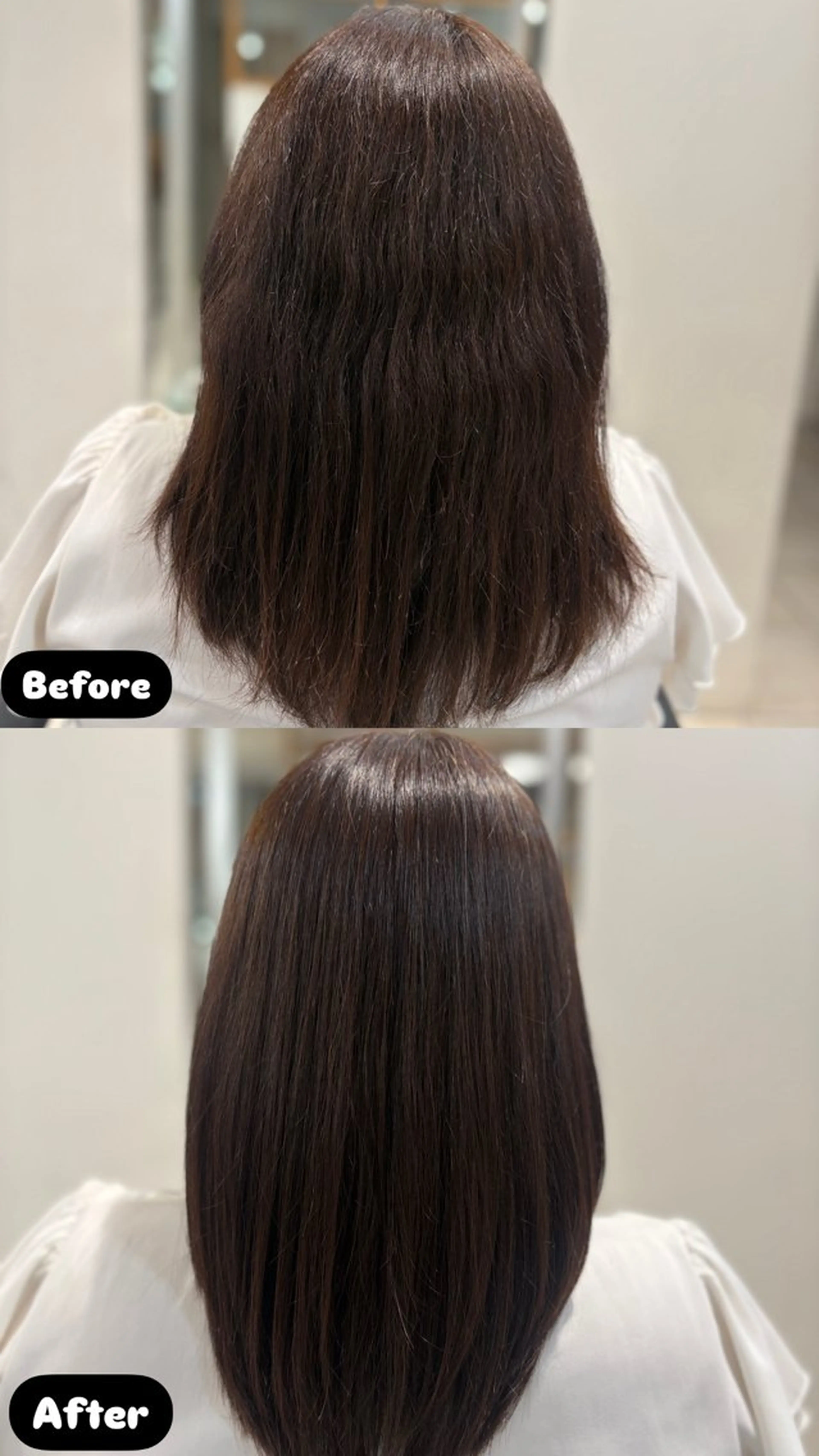 ミディアム カット 縮毛矯正 insence glue所属・小林 眞澄のヘアスタイル