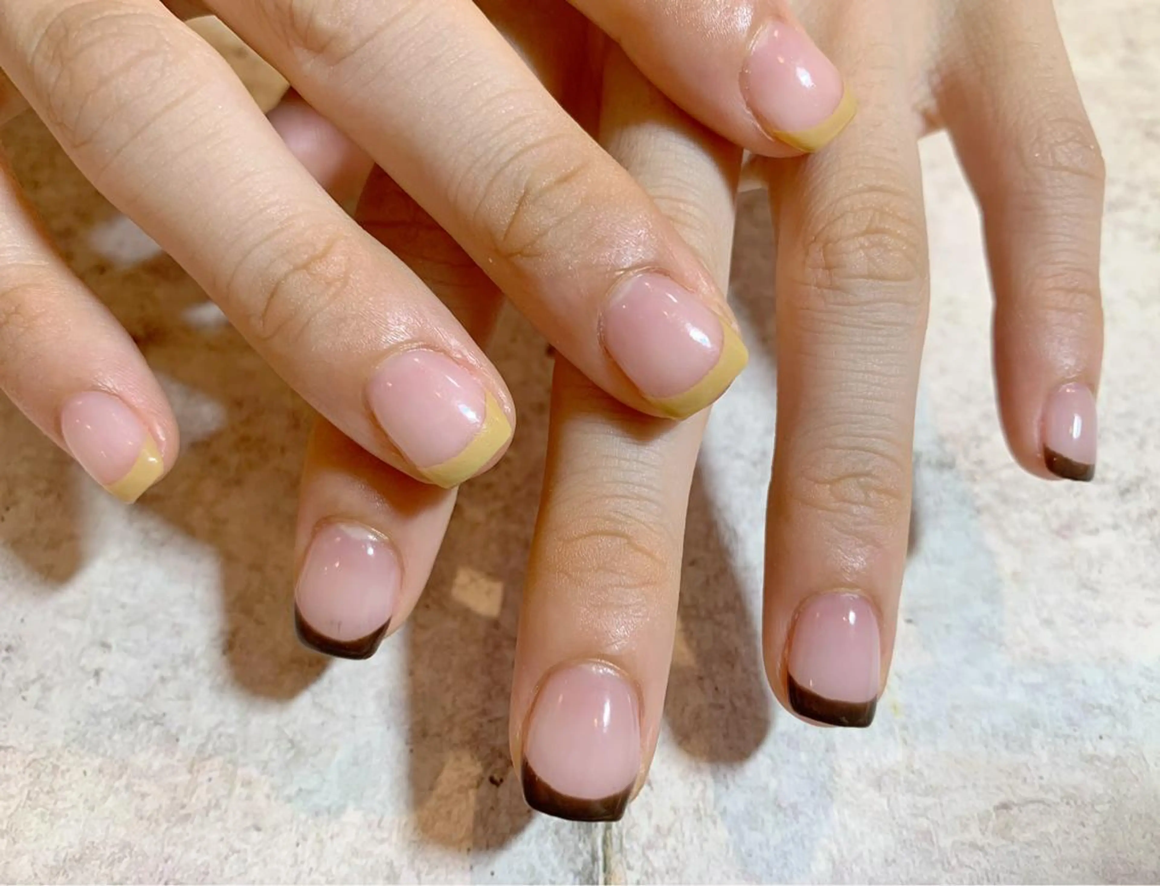 ショート ネイル フレンチネイル -yuu-所属・Lino ﾟのネイルデザイン