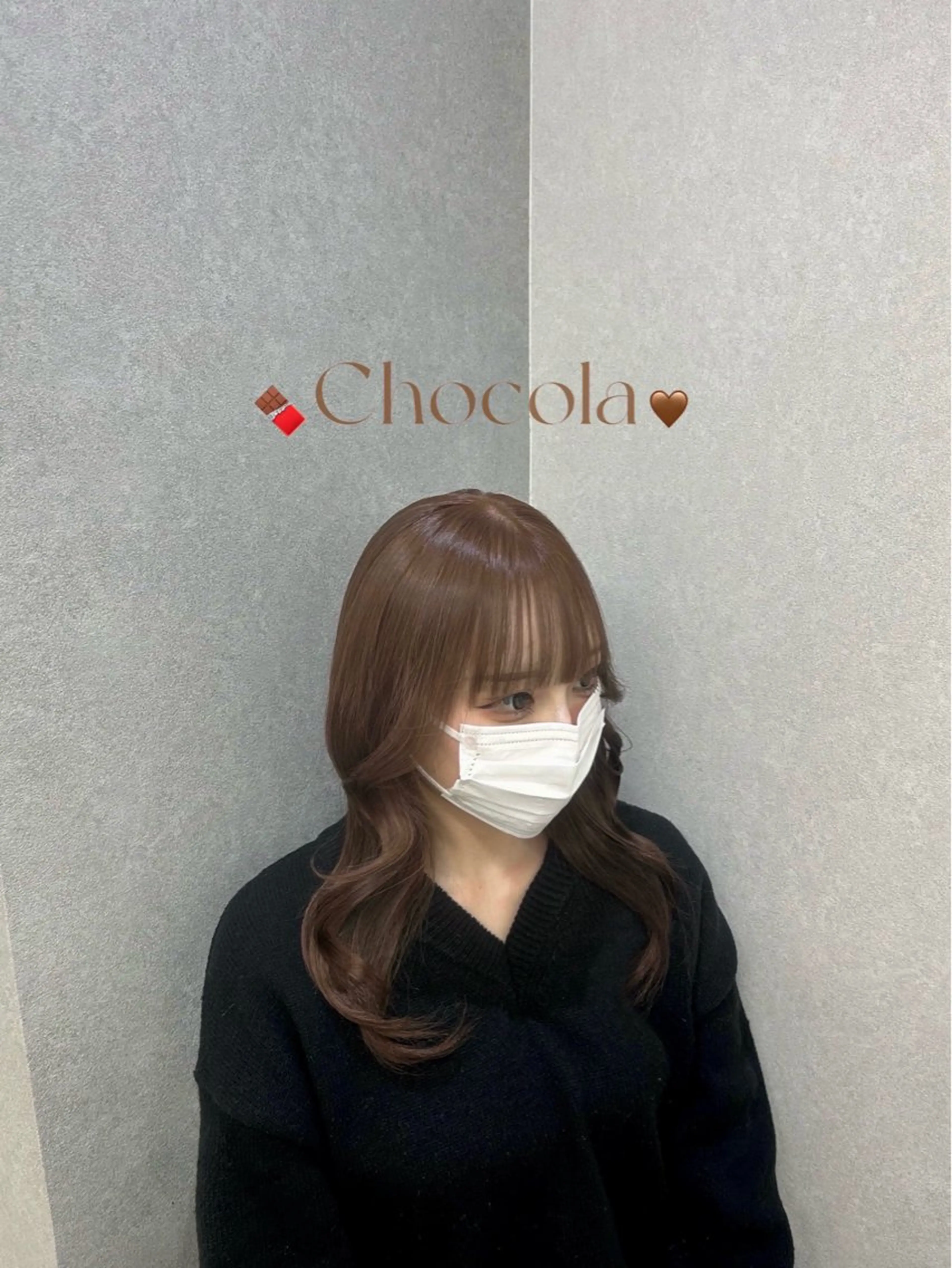 ロング カラー ブラウンカラー ヘアカラー まつした ゆうなのヘアスタイル