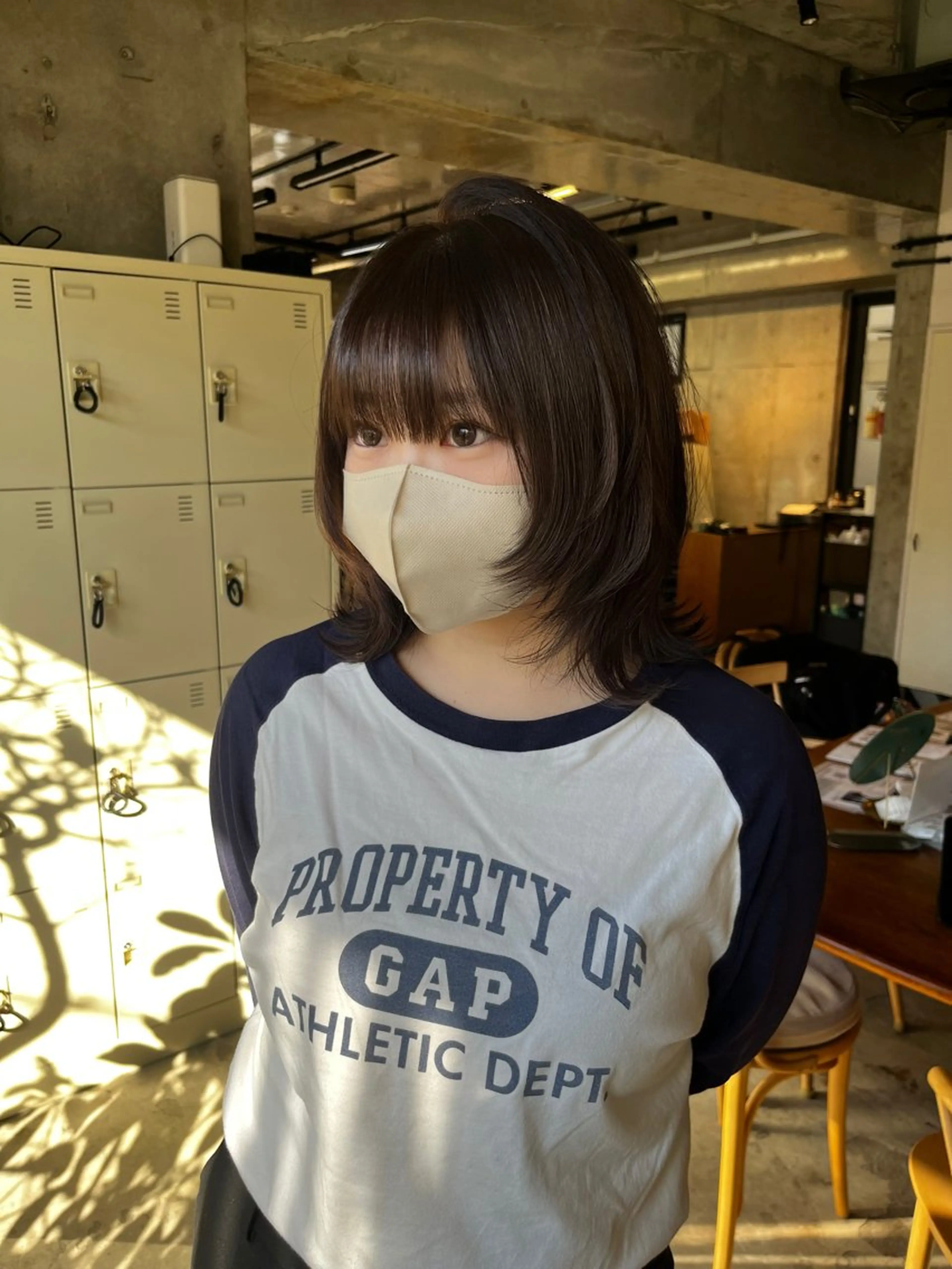 カラー ブラウンカラー マロンブラウン ウルフとハイトーン オタク美容師のユウトのヘアスタイル