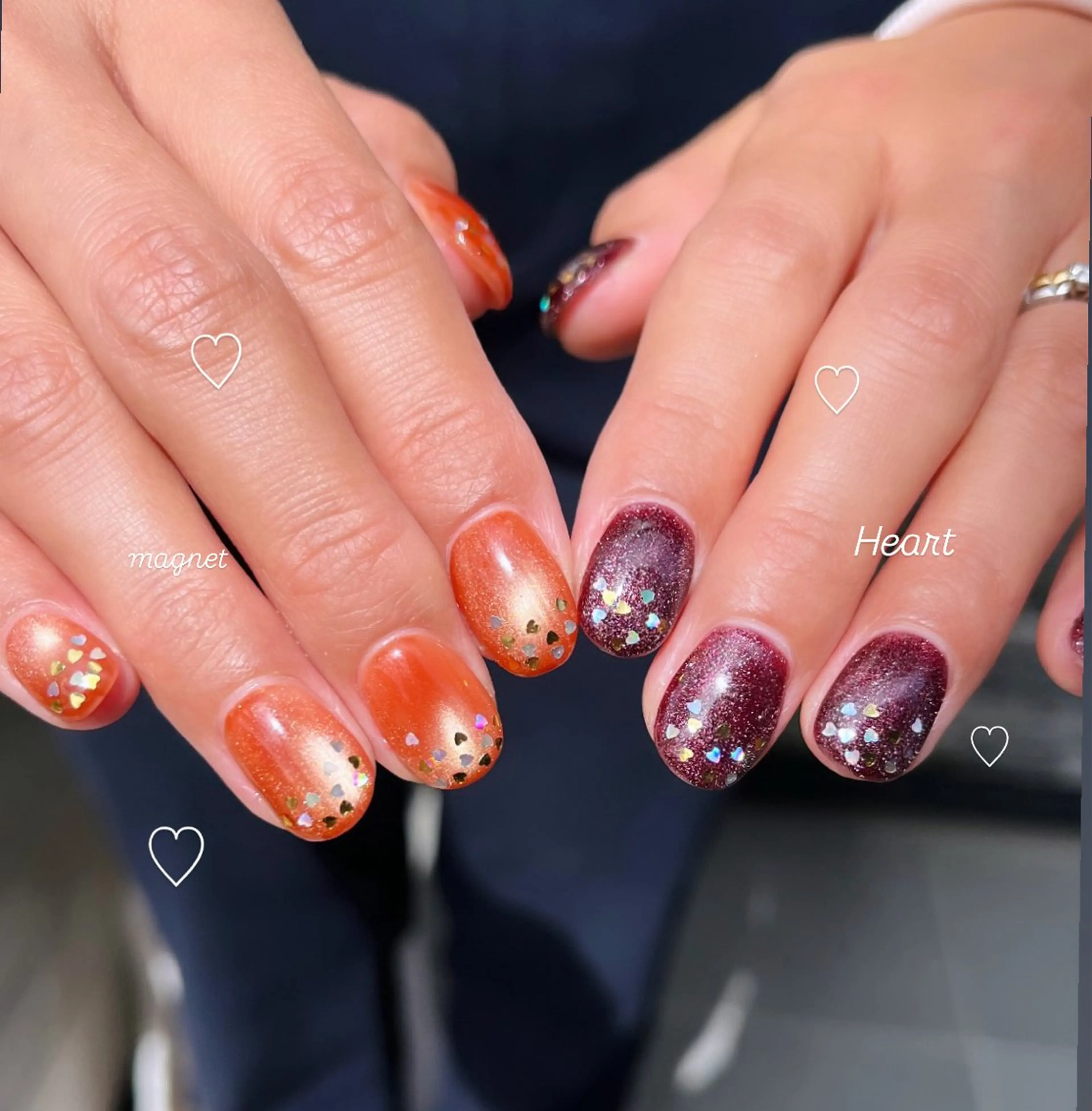 ネイル ハート ハンドネイル HazeGrass NAILのネイルデザイン