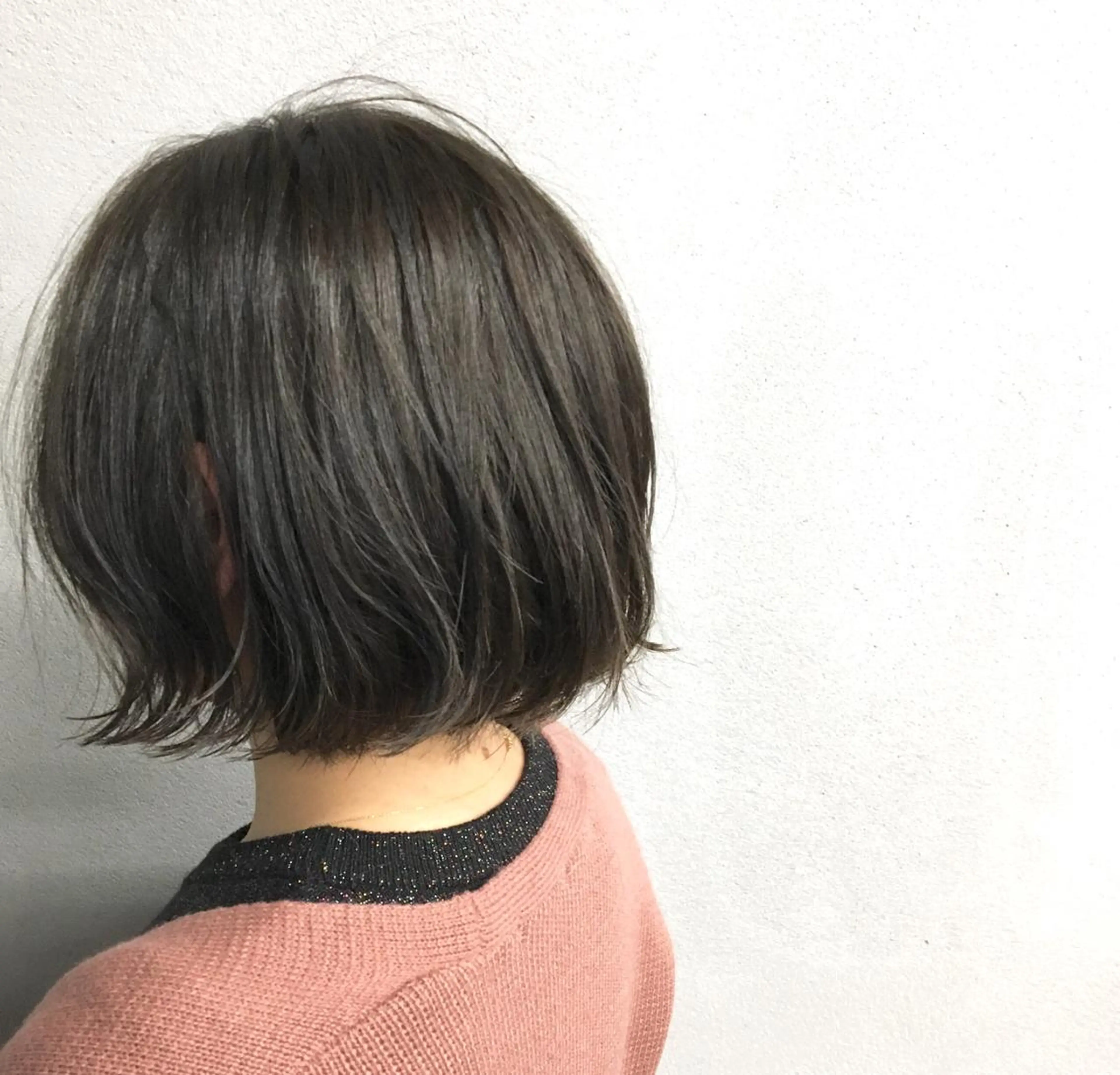 ショート カラー アッシュ ボブ カット ヘアカラー ボブ/ショート/ 白髪染め/メンズ葛西のヘアスタイル