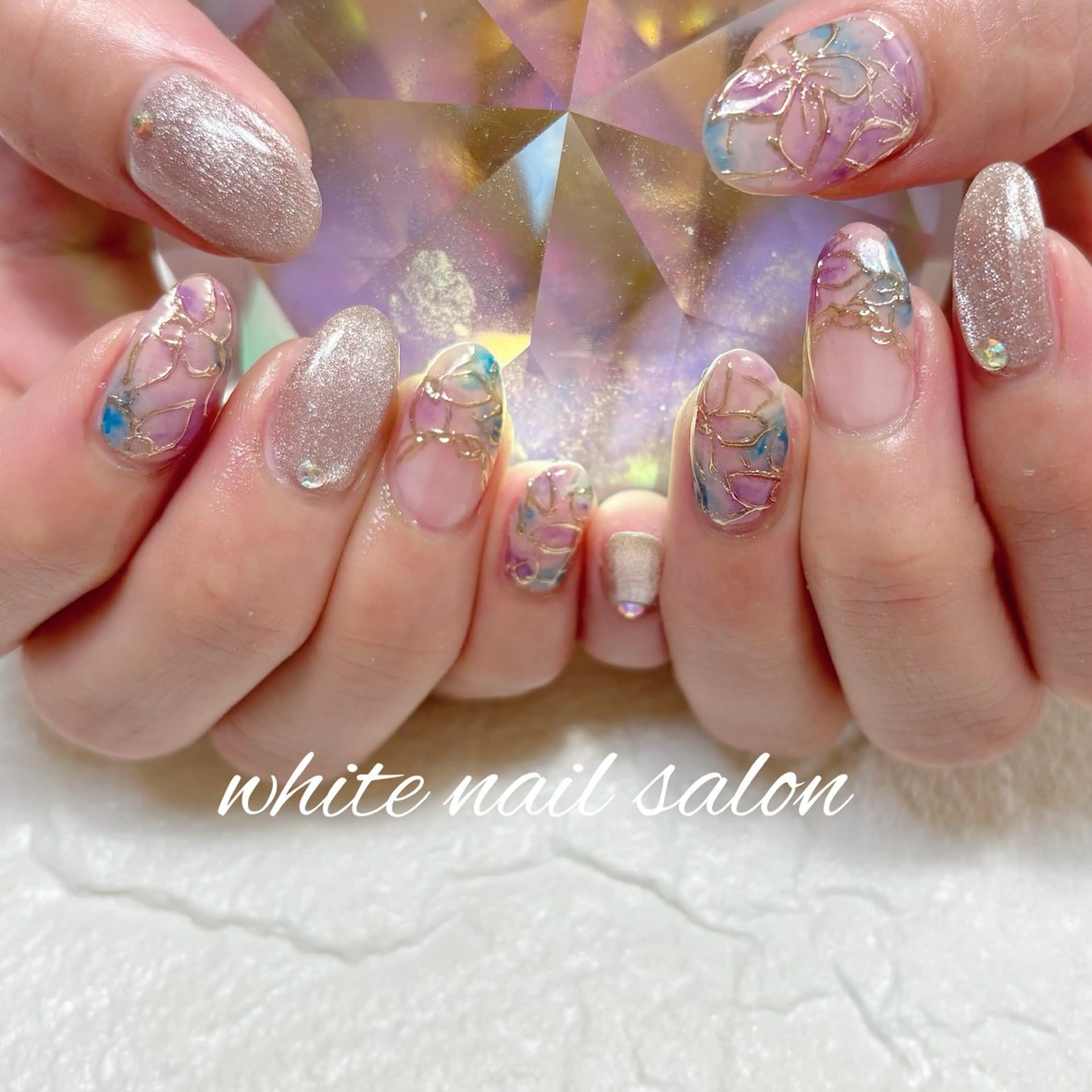 ネイル フットネイル 持ち込み ホワイト ハンドネイル white nail salonのネイルデザイン