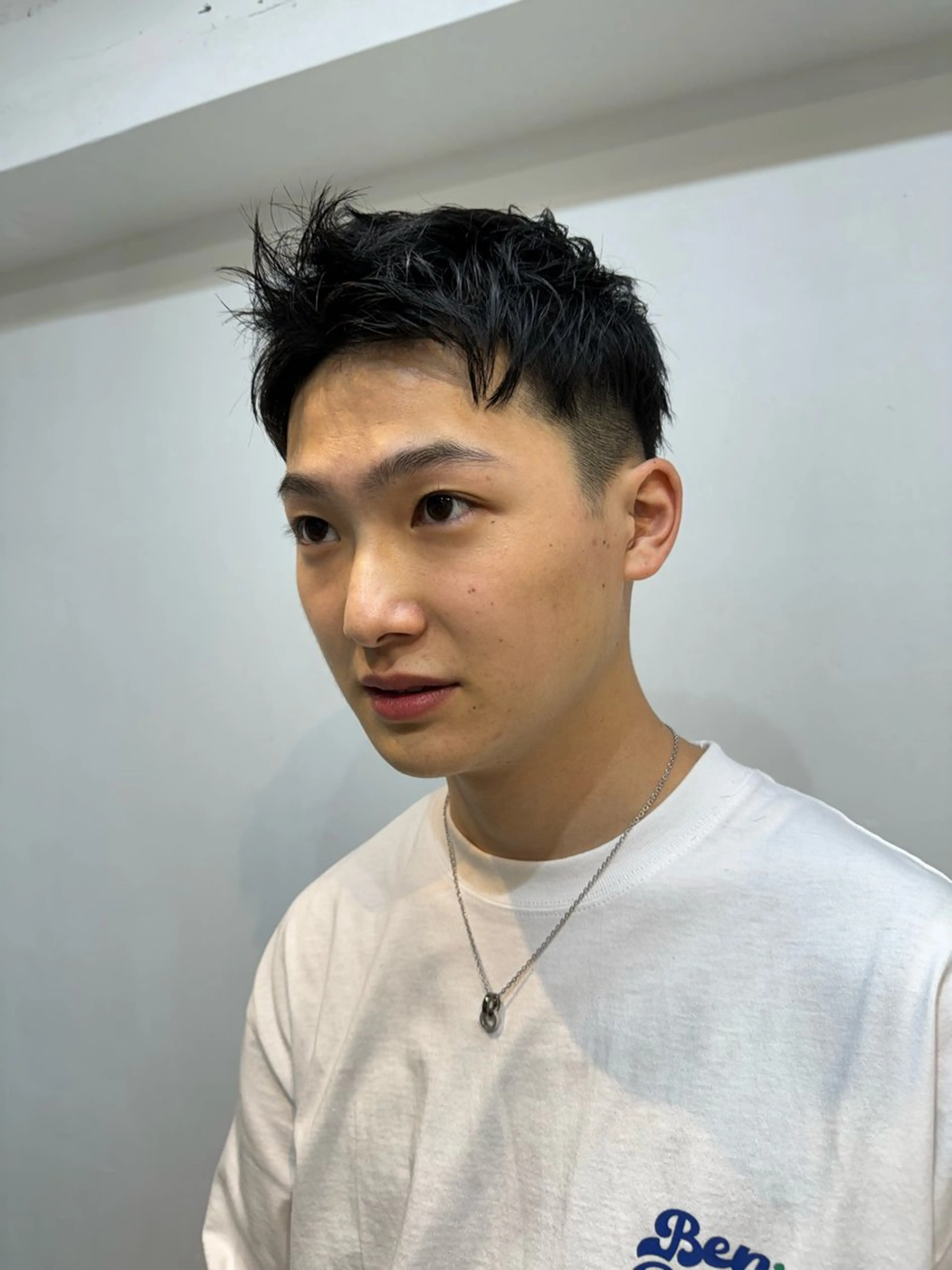 ショート メンズ アップバング メンズショート ショートヘア カット je suis heureuse所属・ハイライトカラー 🌀ゆい❣️のヘアスタイル