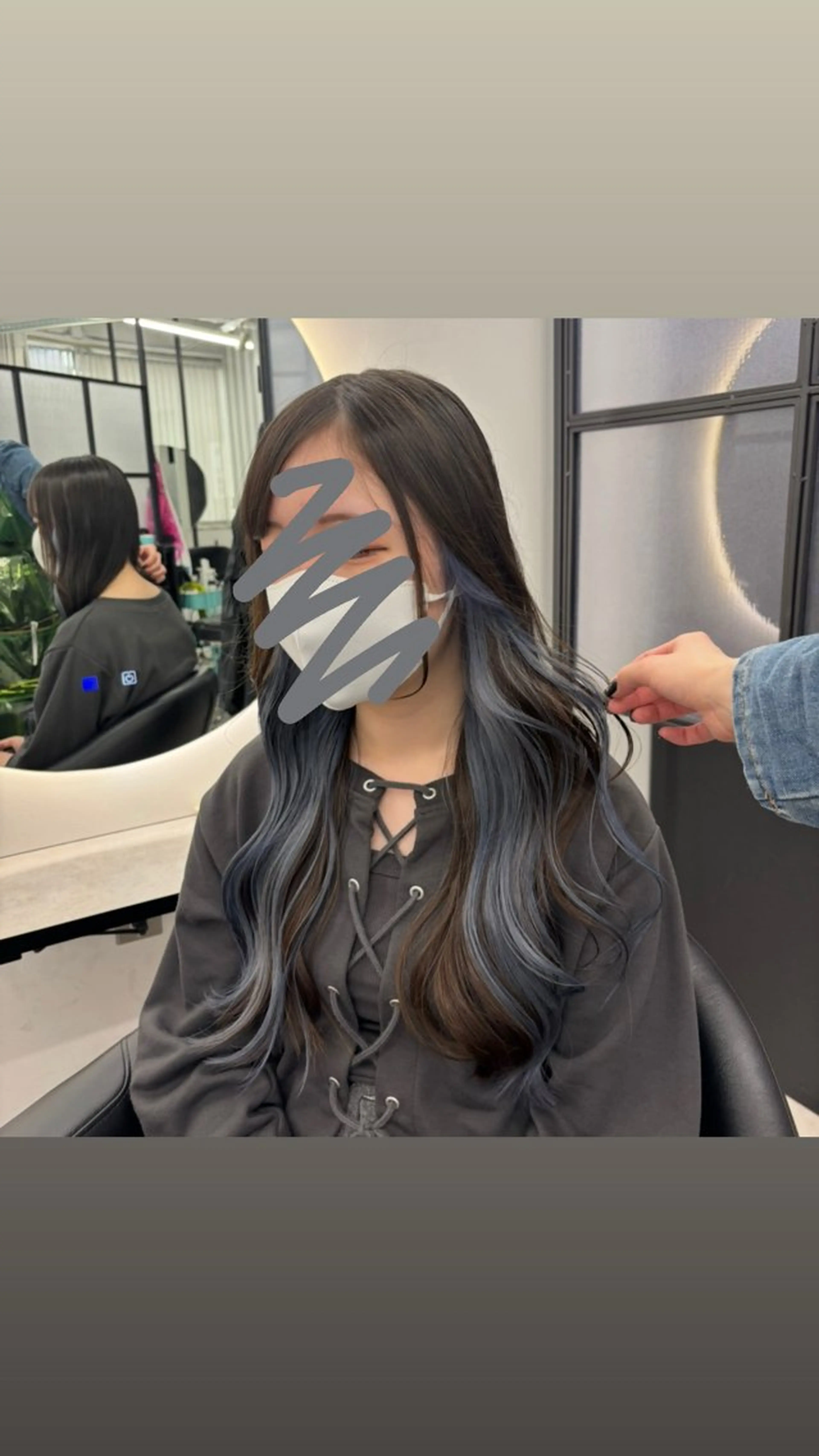 ロング カラー ヘアカラー Ren. 🦋デザインカラーのヘアスタイル