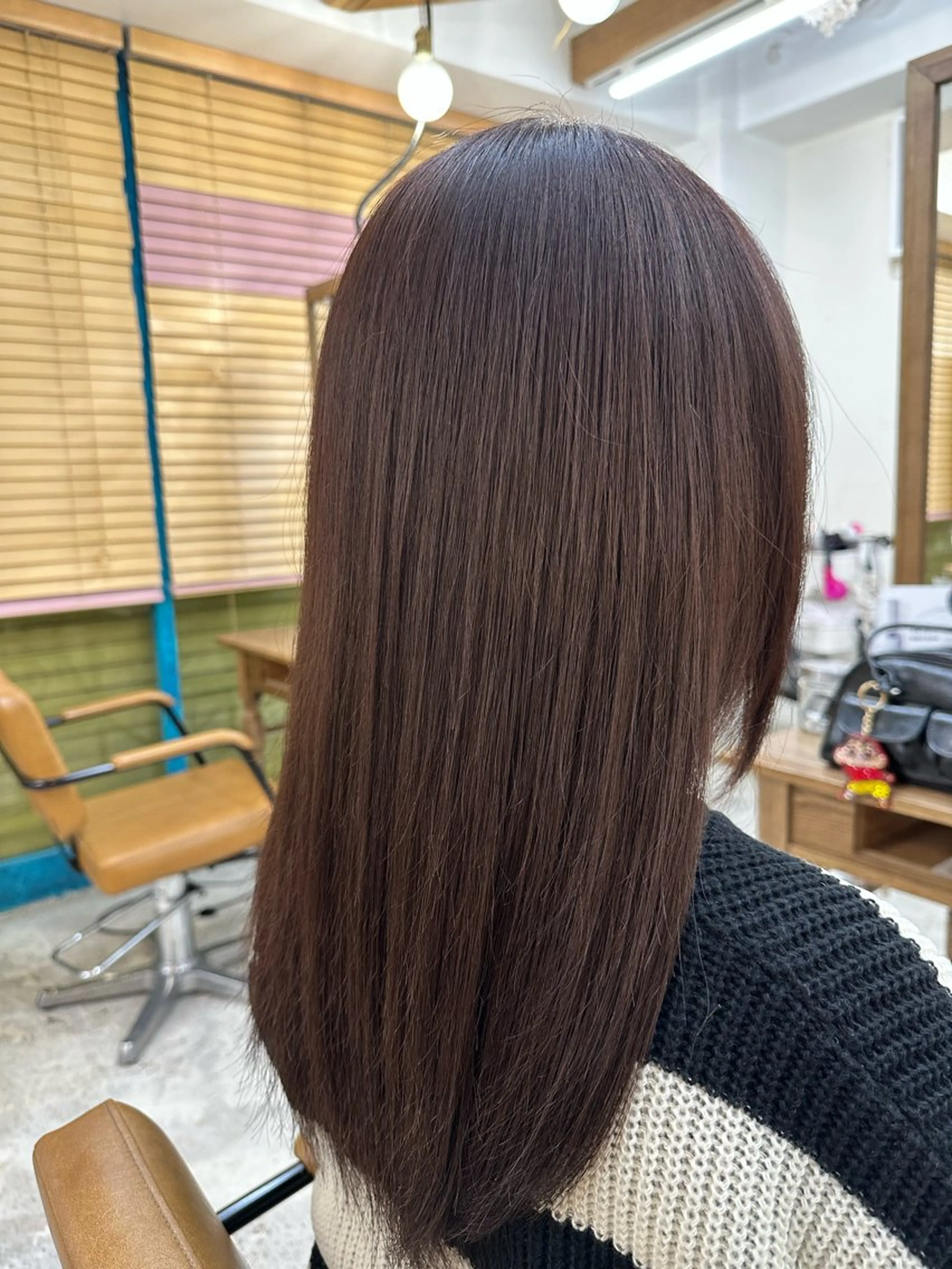 セミロング ヘアカラー トリートメント ❀ 浜 ❀ 前髪・顔周りのヘアスタイル