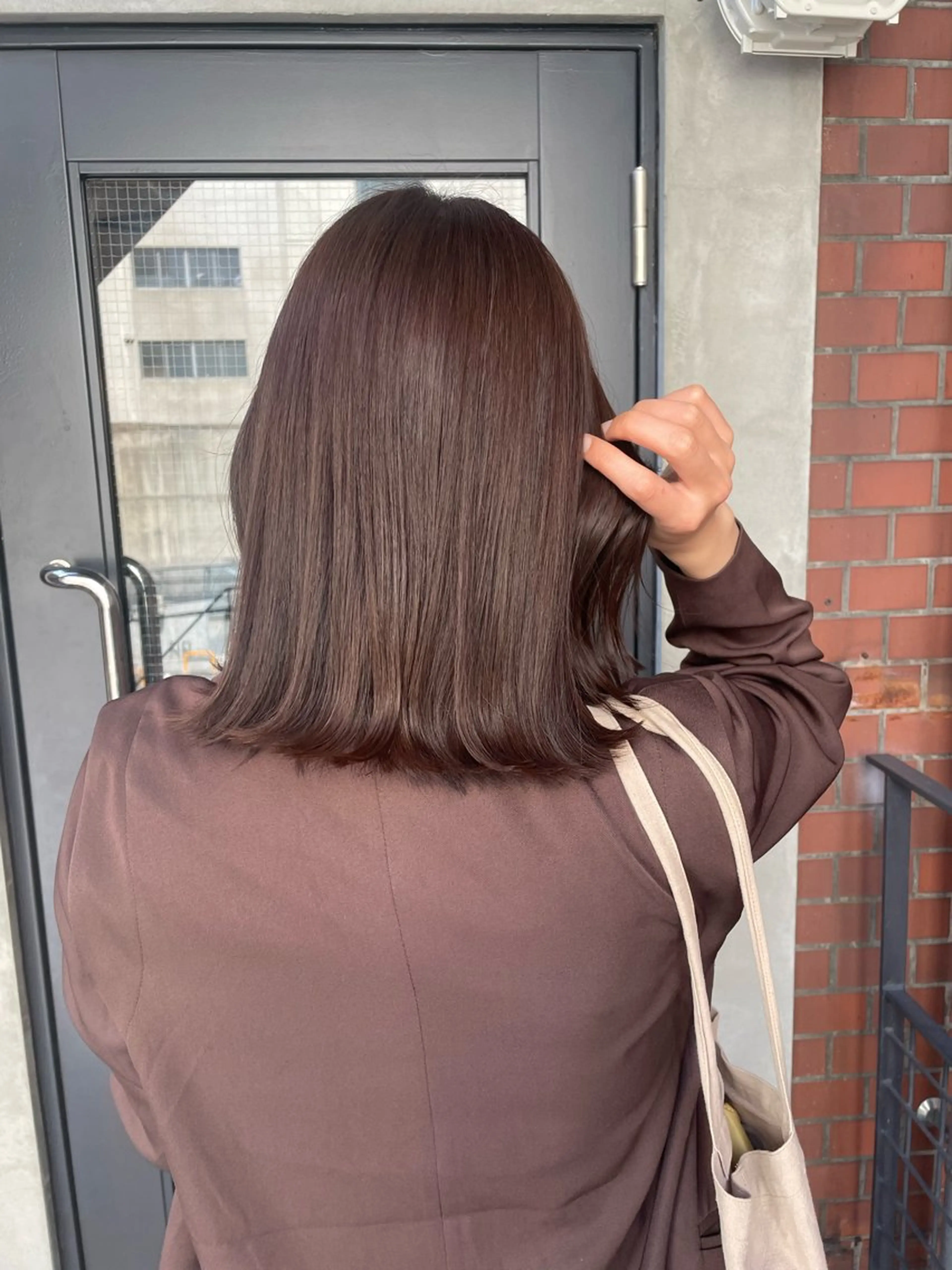 ミディアム カラー カット ヘアカラー トリートメント 韓国風/レイヤー/ 長谷七海のヘアスタイル