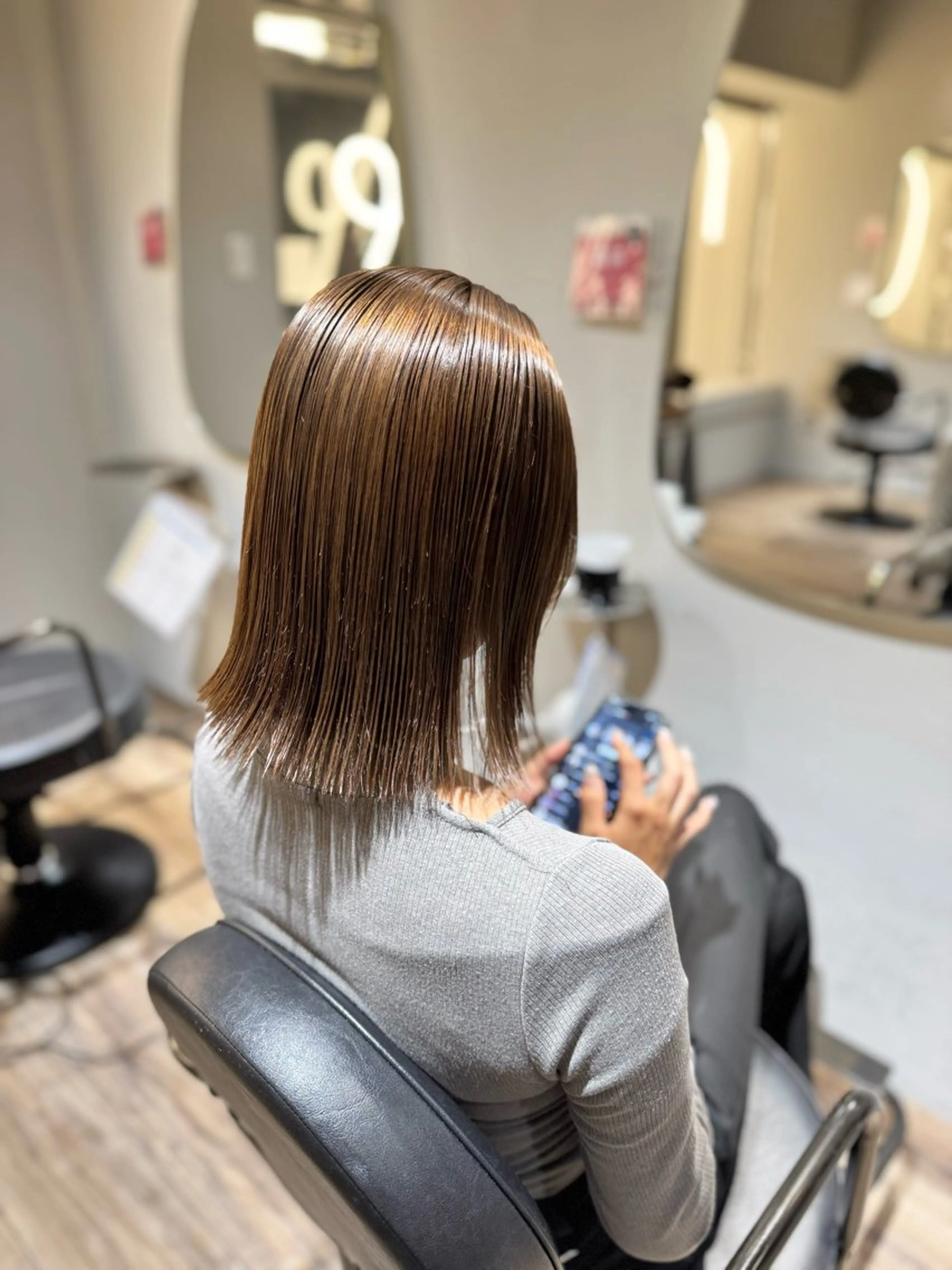 ミディアム カット ヘアカラー 【天満1艶髪】潤艶/ 髪質改善🌹釣本竜哉のヘアスタイル