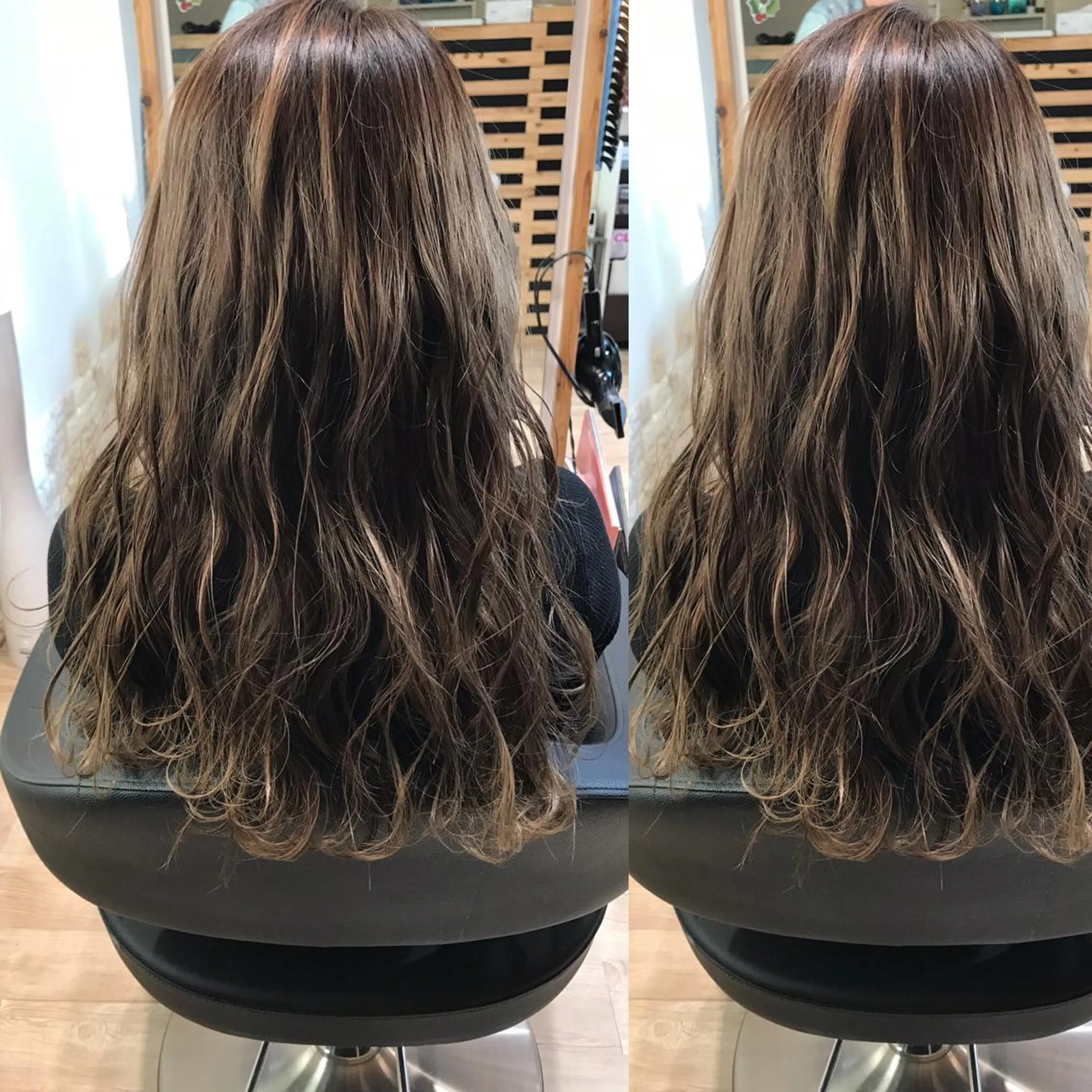 セミロング カラー ハイライトカラー ハイライト ヘアカラー 大久保 隆蔵のヘアスタイル