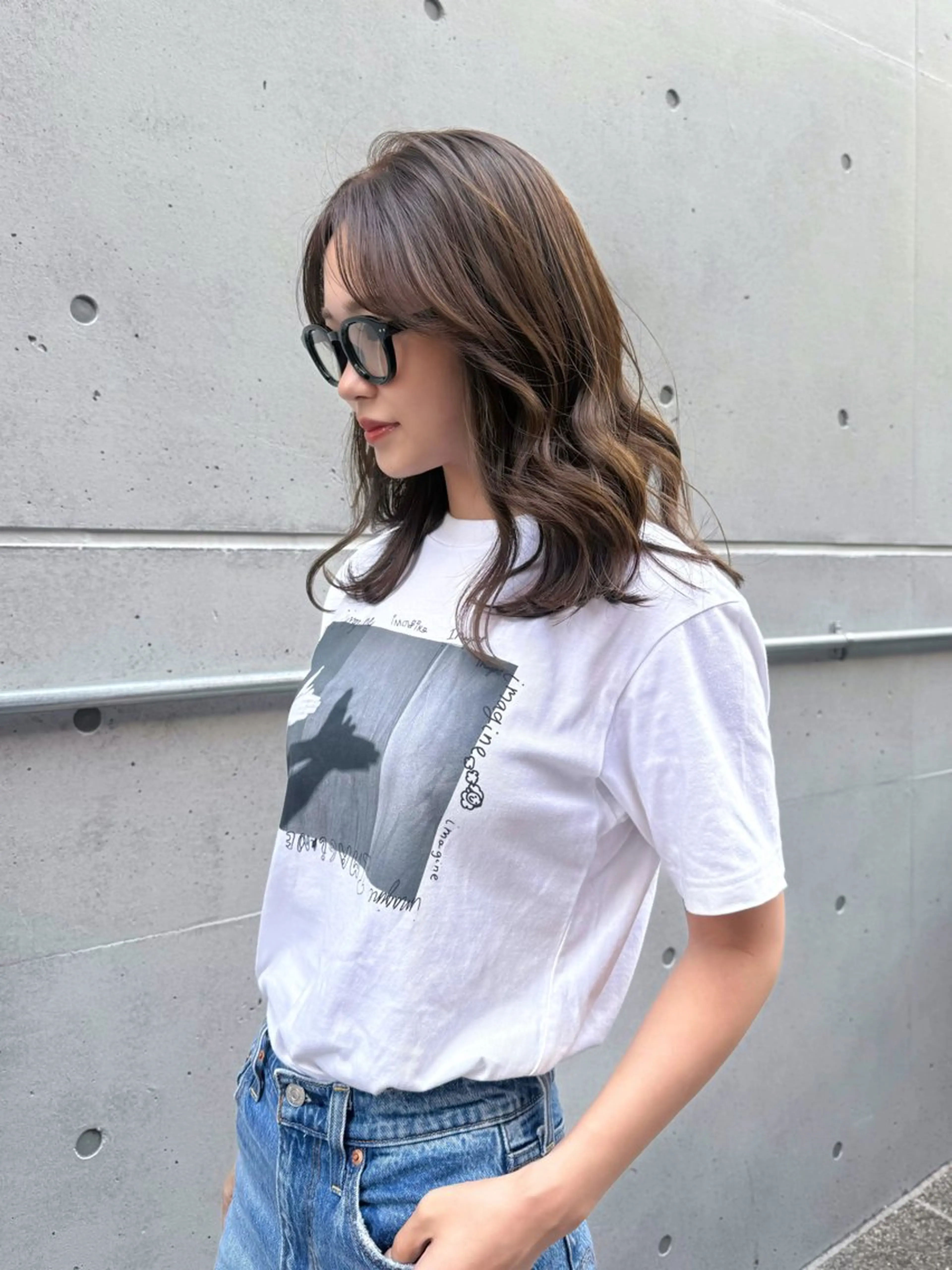 ミディアム カラー ブラウンカラー ヘアカラー トリートメント 幣 あや乃のヘアスタイル