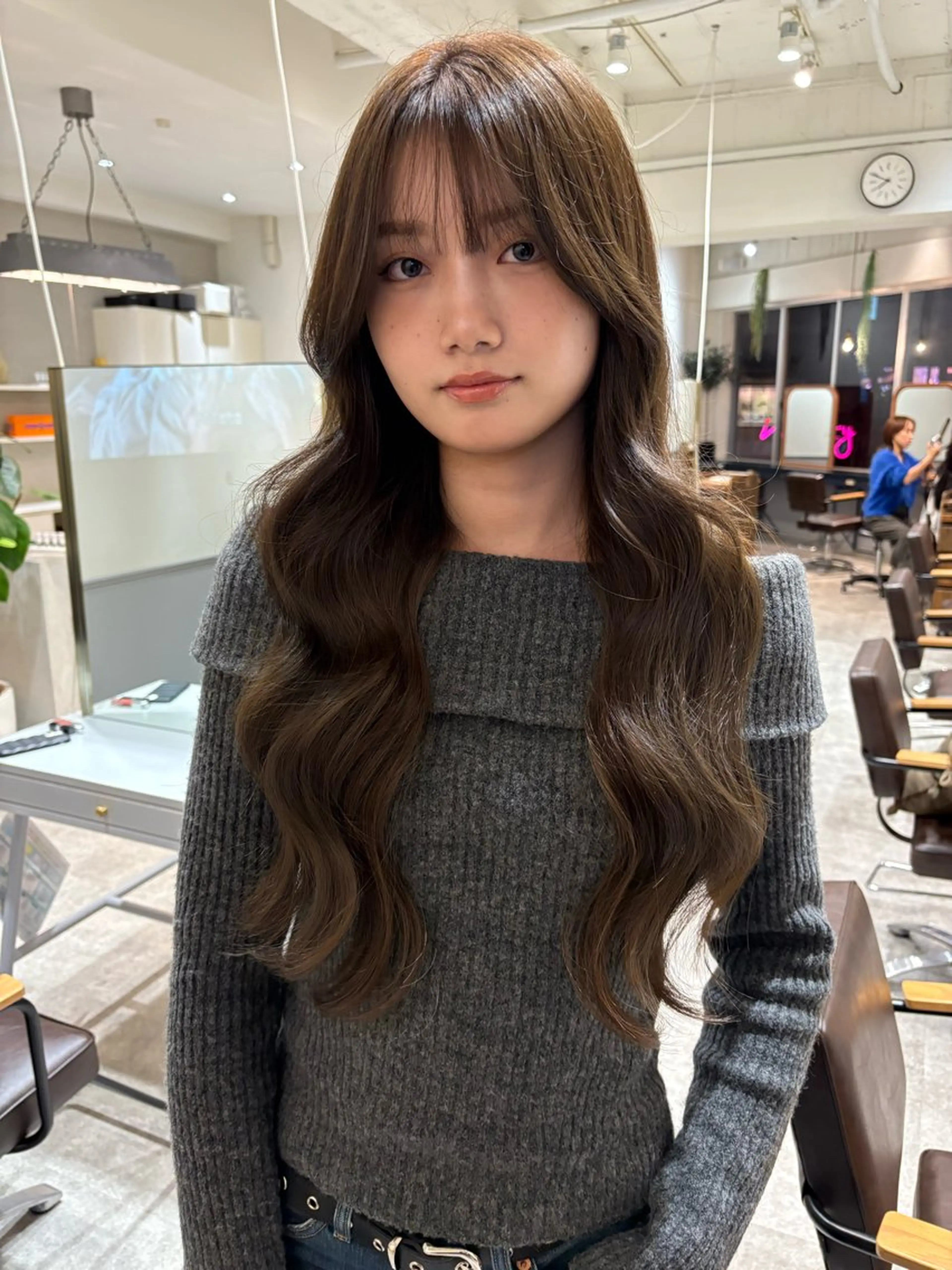 ロング カラー ヘアカラー SIKI yuuna モテ韓国ヘア☁️のヘアスタイル