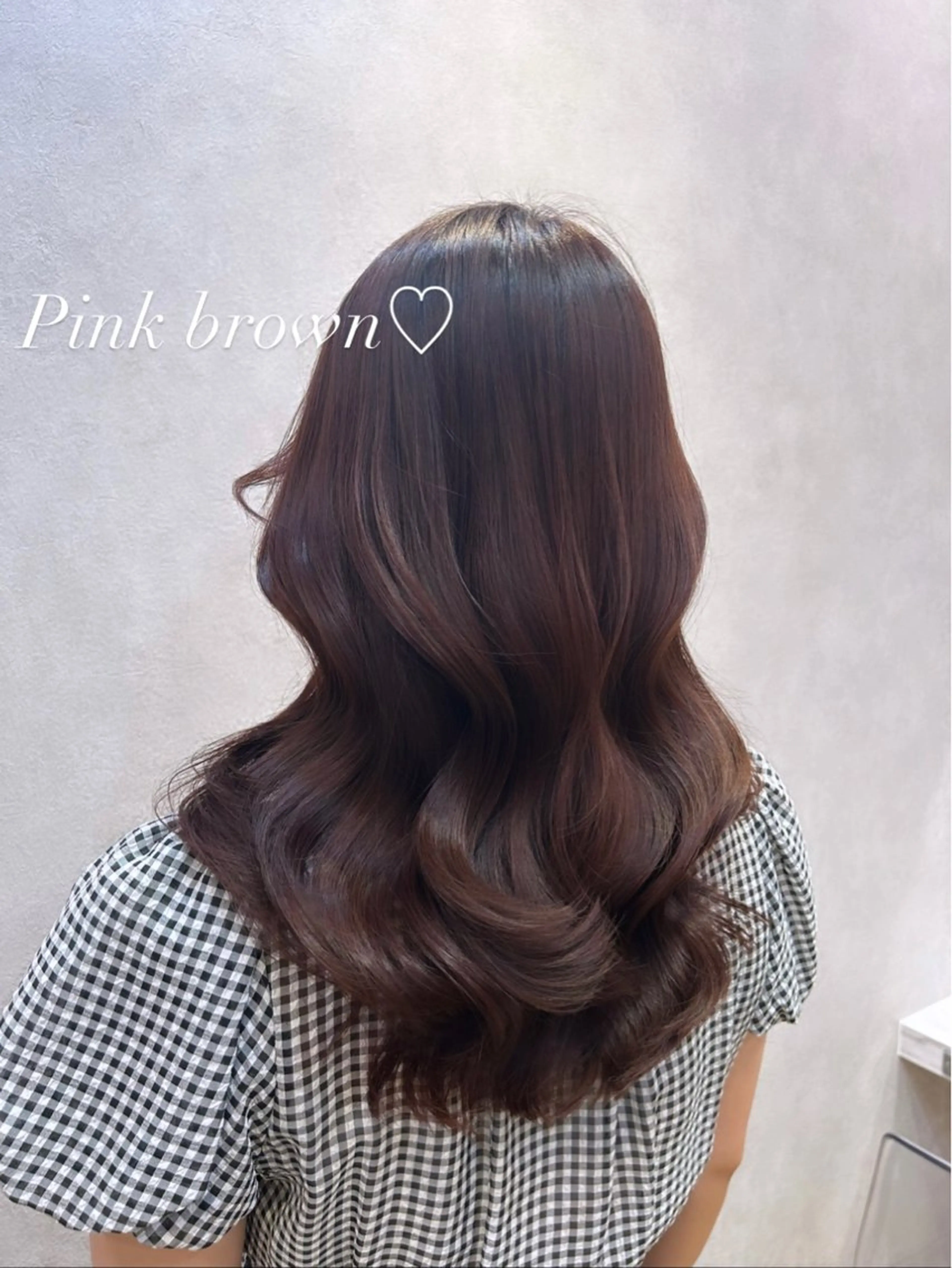 セミロング カラー ヘアアレンジ ブラウンカラー ピンクカラー ピンクブラウン 韓国風ヘア 🩷韓国ヘア/ヨシン モリ🩷Maikaのヘアスタイル
