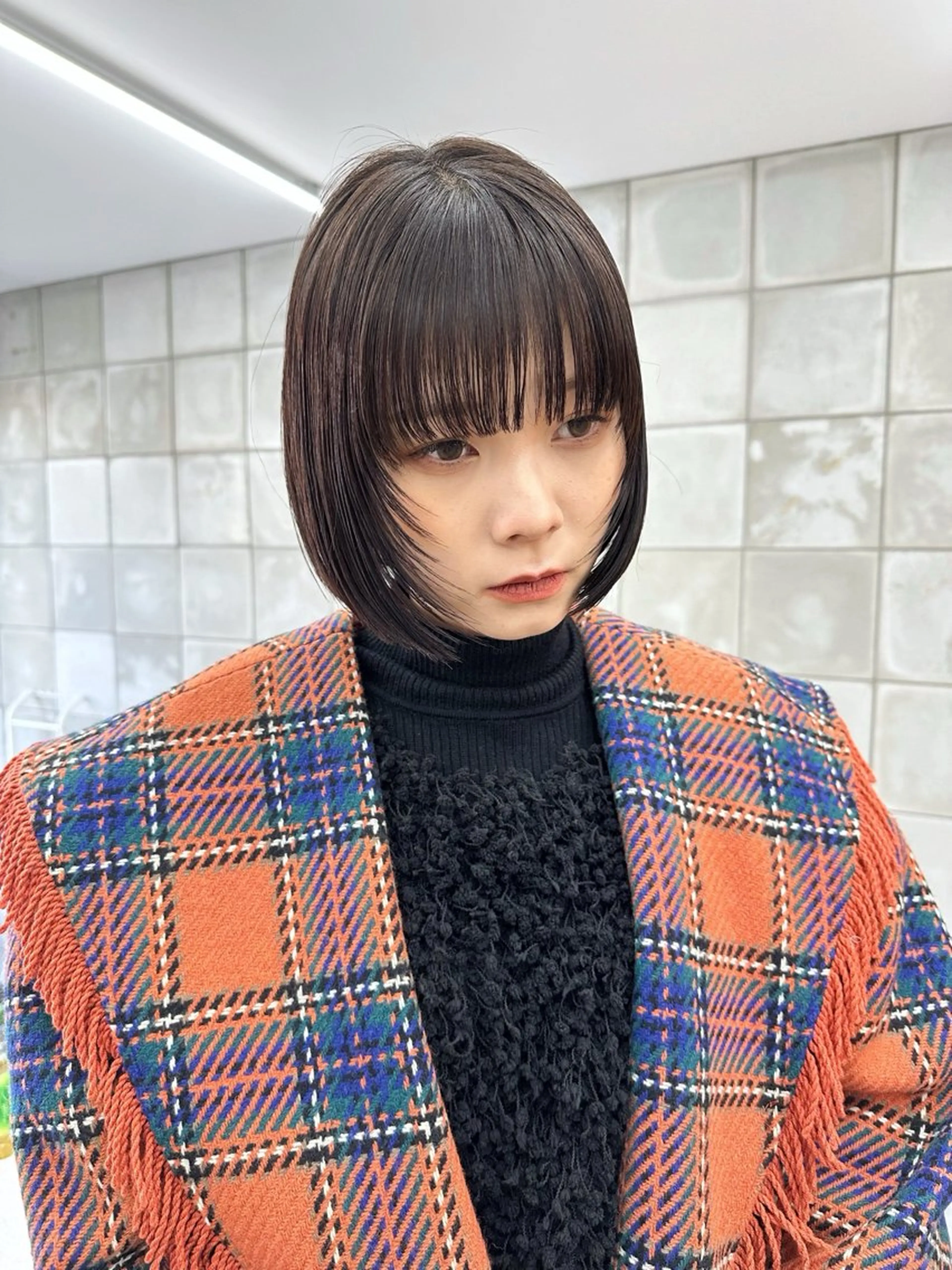 ショート カラー 顔まわりレイヤー レイヤーカット カット ヘアカラー 榛地 渉馬のヘアスタイル