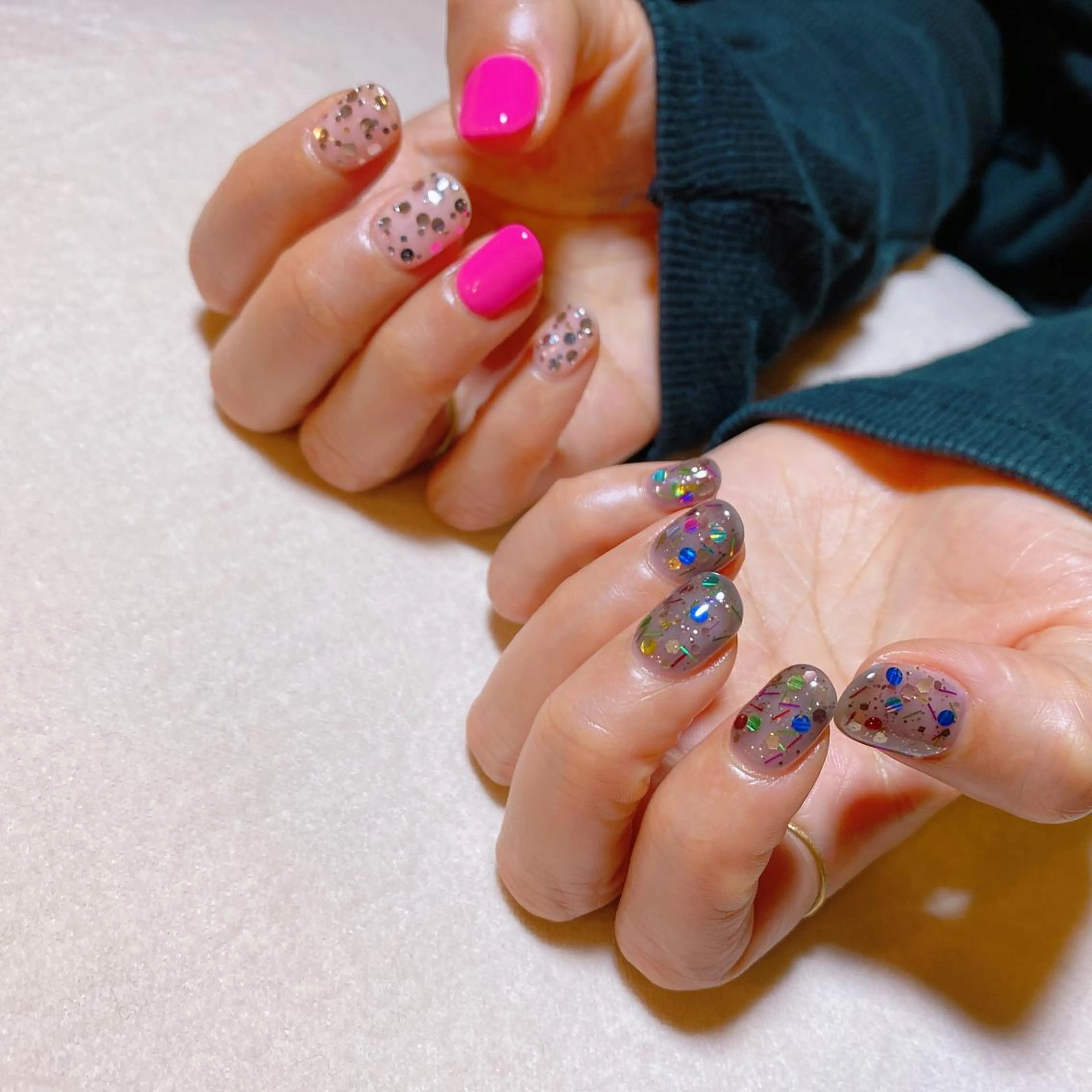 ネイル ホログラムネイル ハンドネイル Nail Room Bellisのネイルデザイン