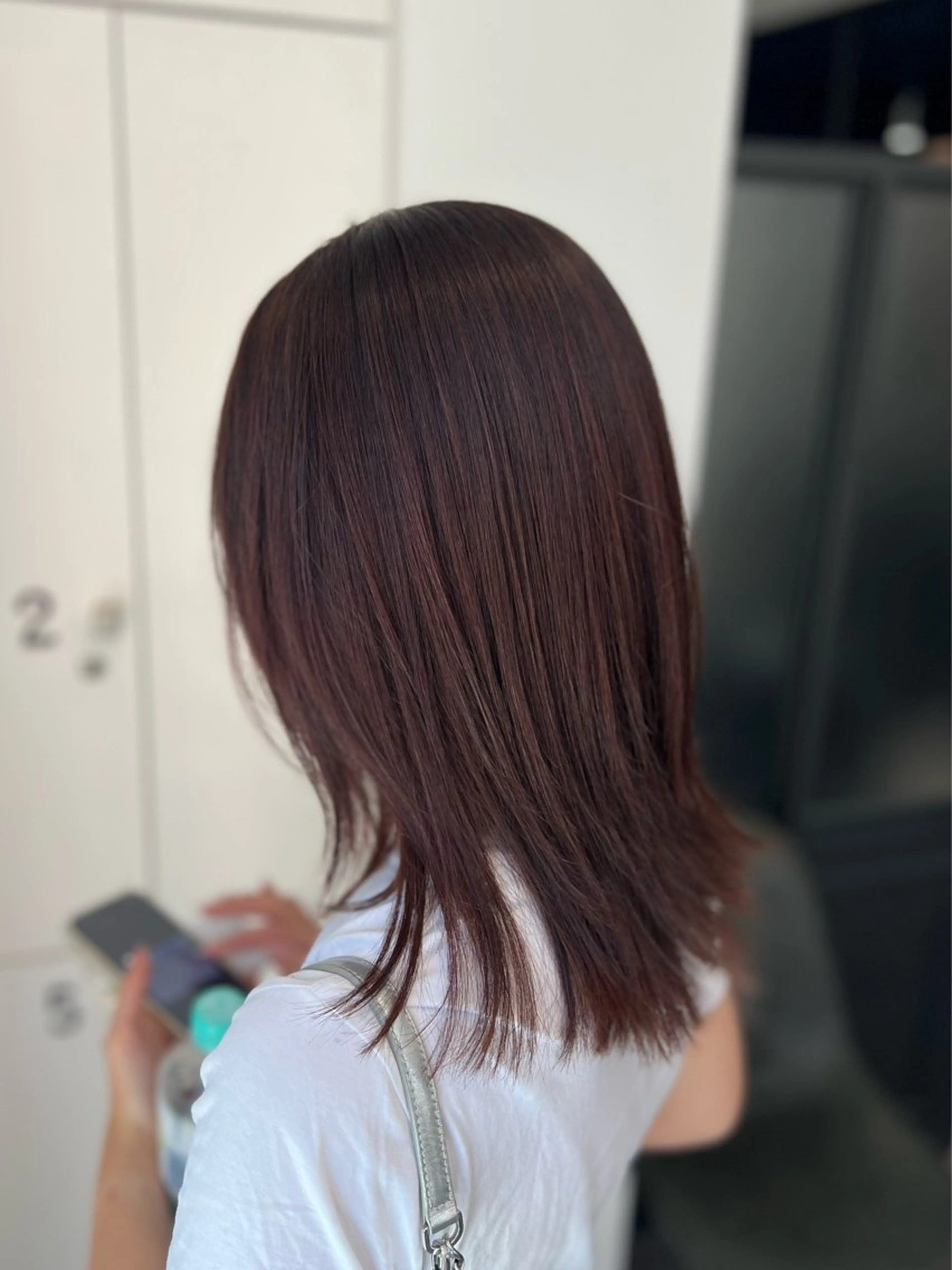 セミロング カラー ブラウンカラー ラベンダーカラー ヘアカラー Dia ‎ アキヨシ ミユのヘアスタイル