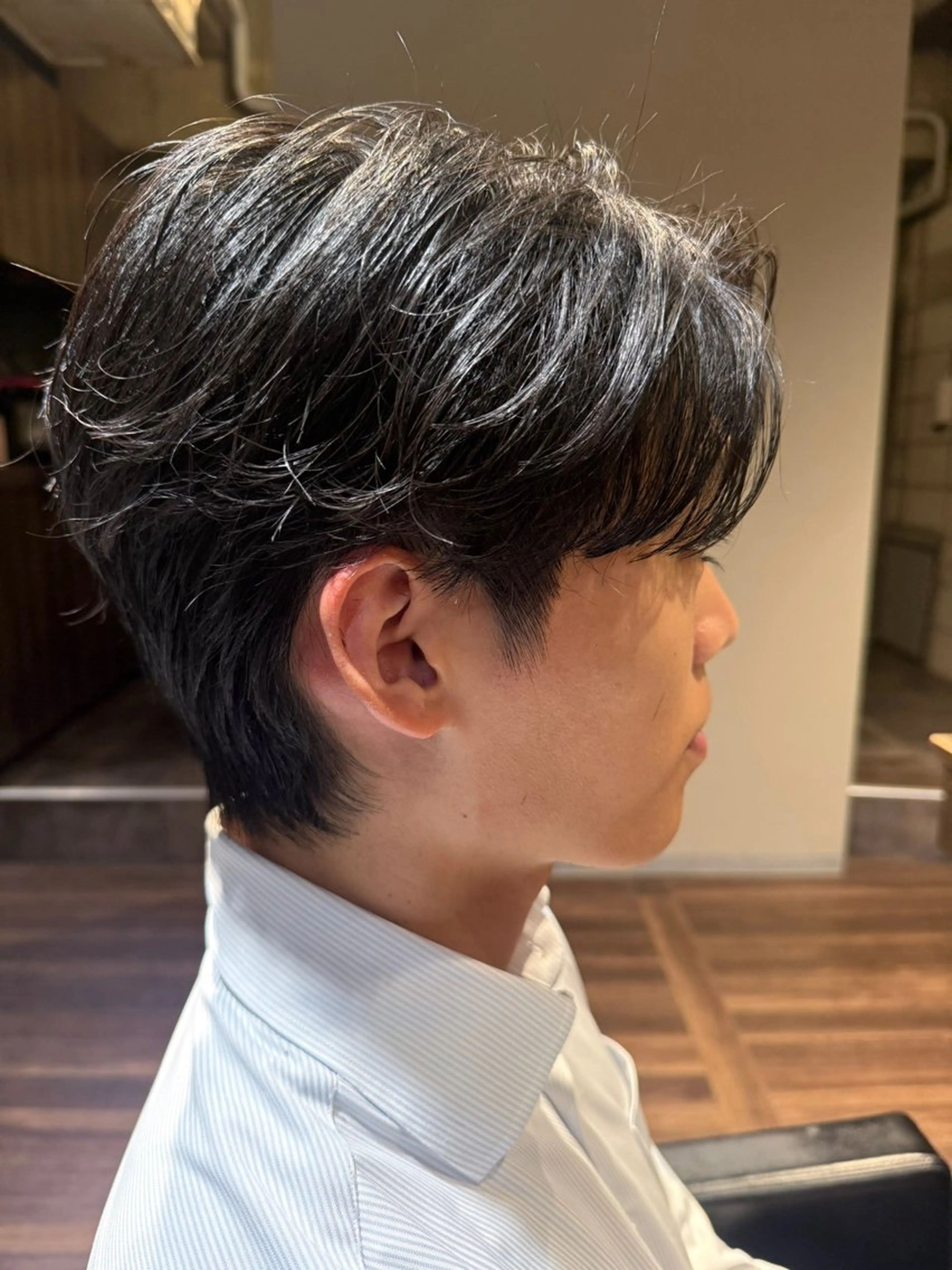 パーマ メンズ センターパート メンズパーマ ニュアンスパーマ カット パーマ メンズ/佐藤 恒輝のヘアスタイル
