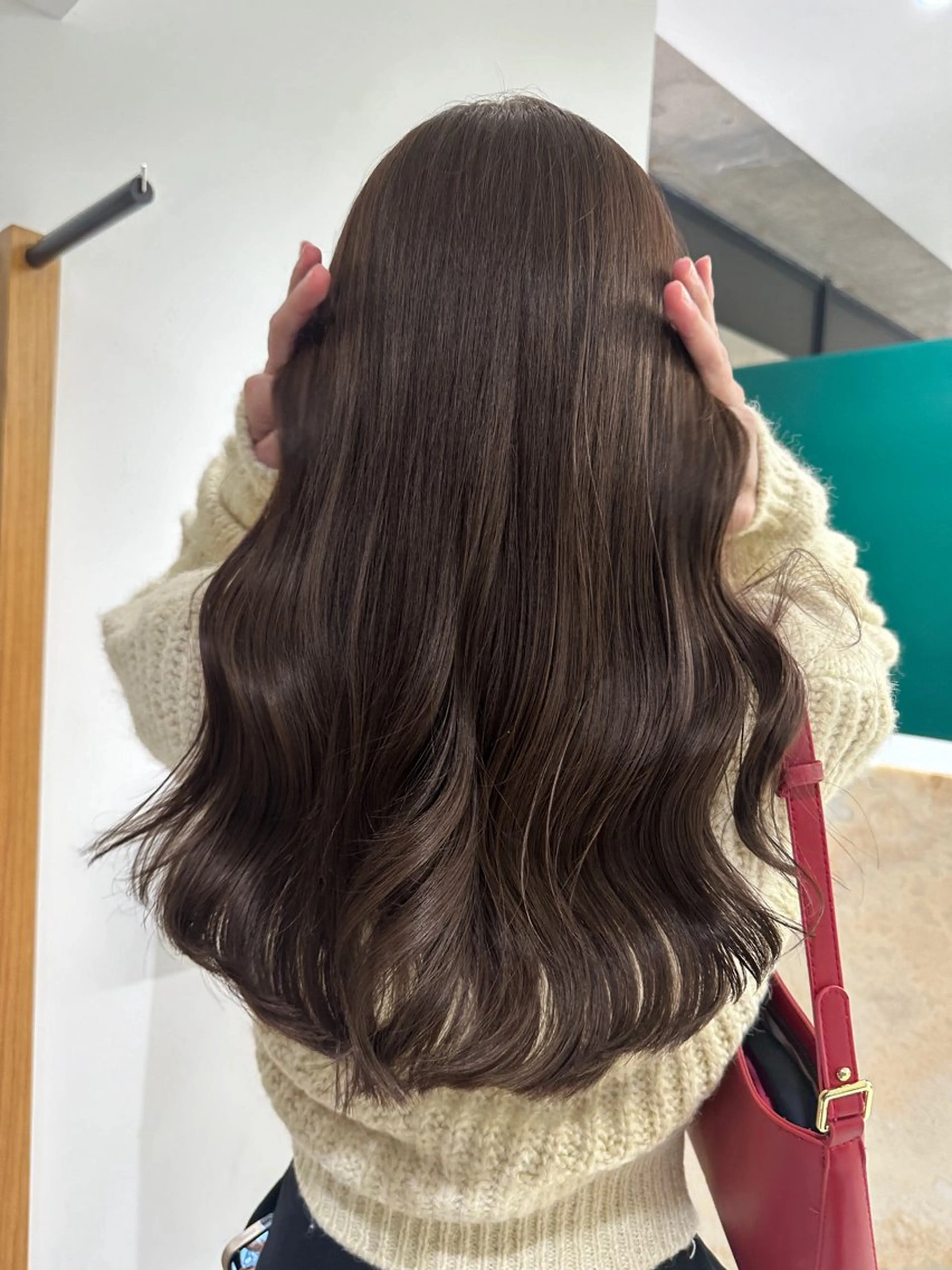 ロング カラー ブリーチ ブラウンカラー ブリーチなしカラー ロング ヘアカラー M所属・ハイトーン/透け感 カラー🎀真香のヘアスタイル