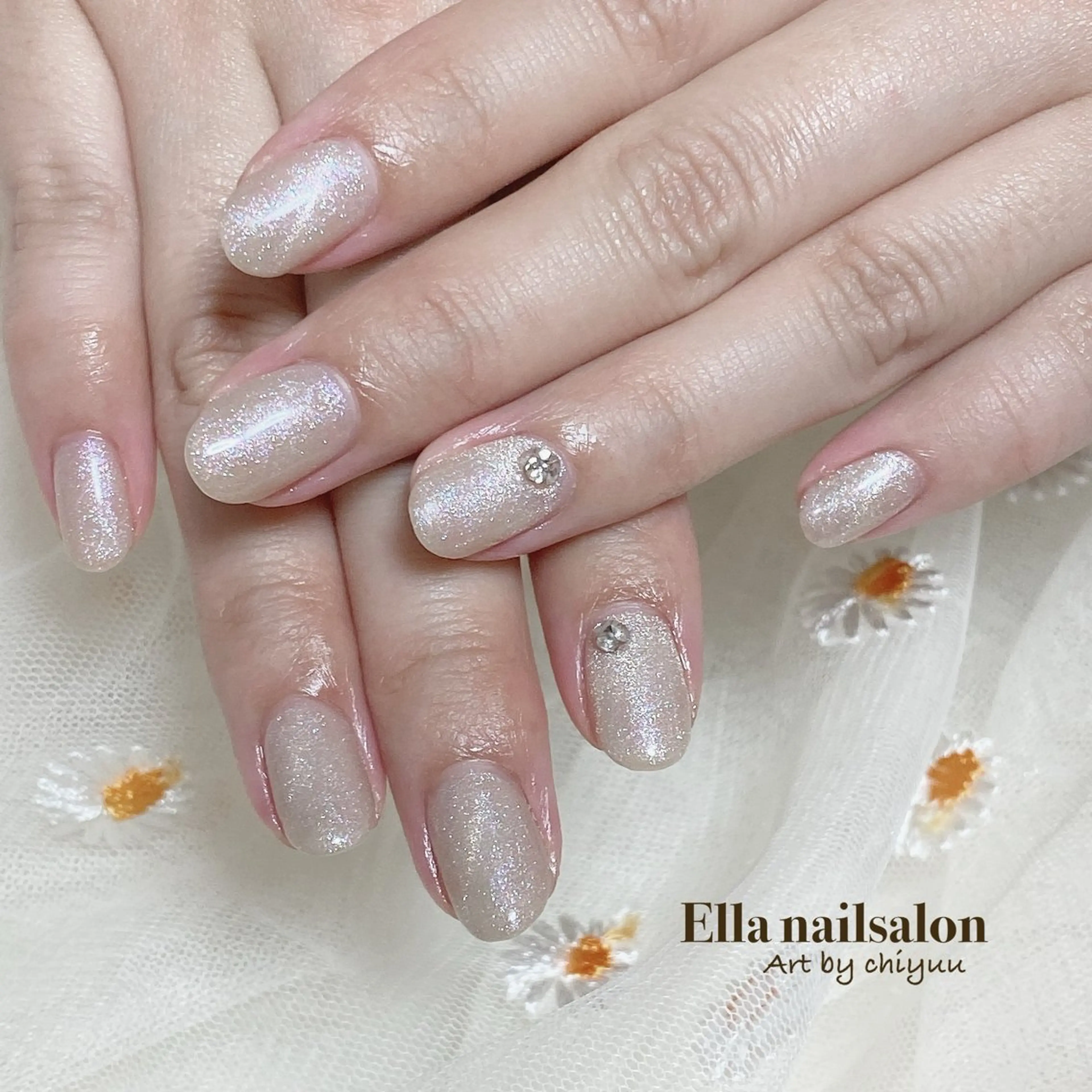 ネイル オーロラネイル キラキラネイル ラメ(グリッター) マグネットネイル ハンドネイル フットネイル Ella nailsalon所属・Ella nail ちゆうのネイルデザイン