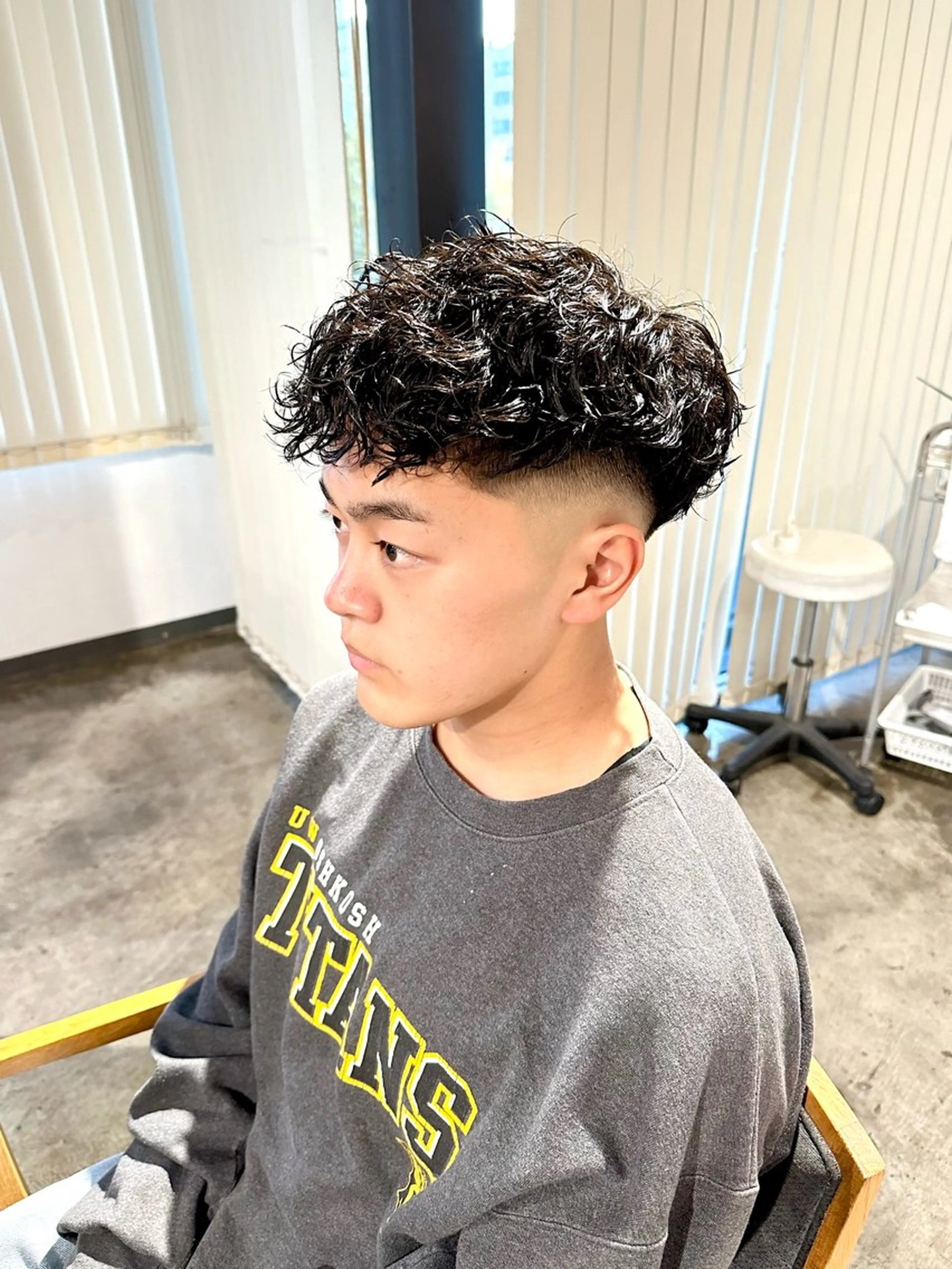 メンズ フェードカット メンズパーマ スキンフェード スペインカール 骨格補正施術/メンズ 専門美容師/YUYAのヘアスタイル