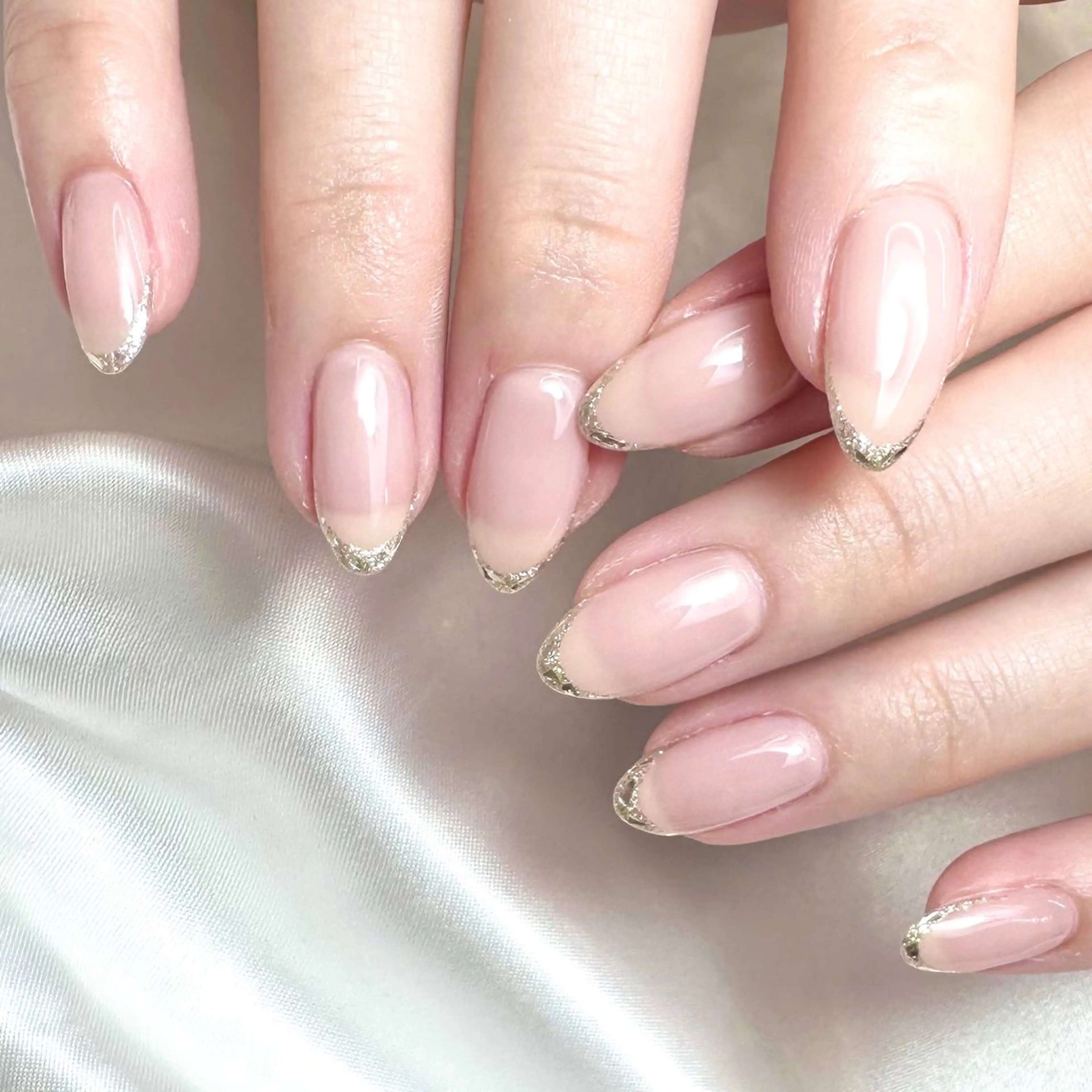 【美爪💅】ガラスフレンチ ¥7040 オフありの写真
