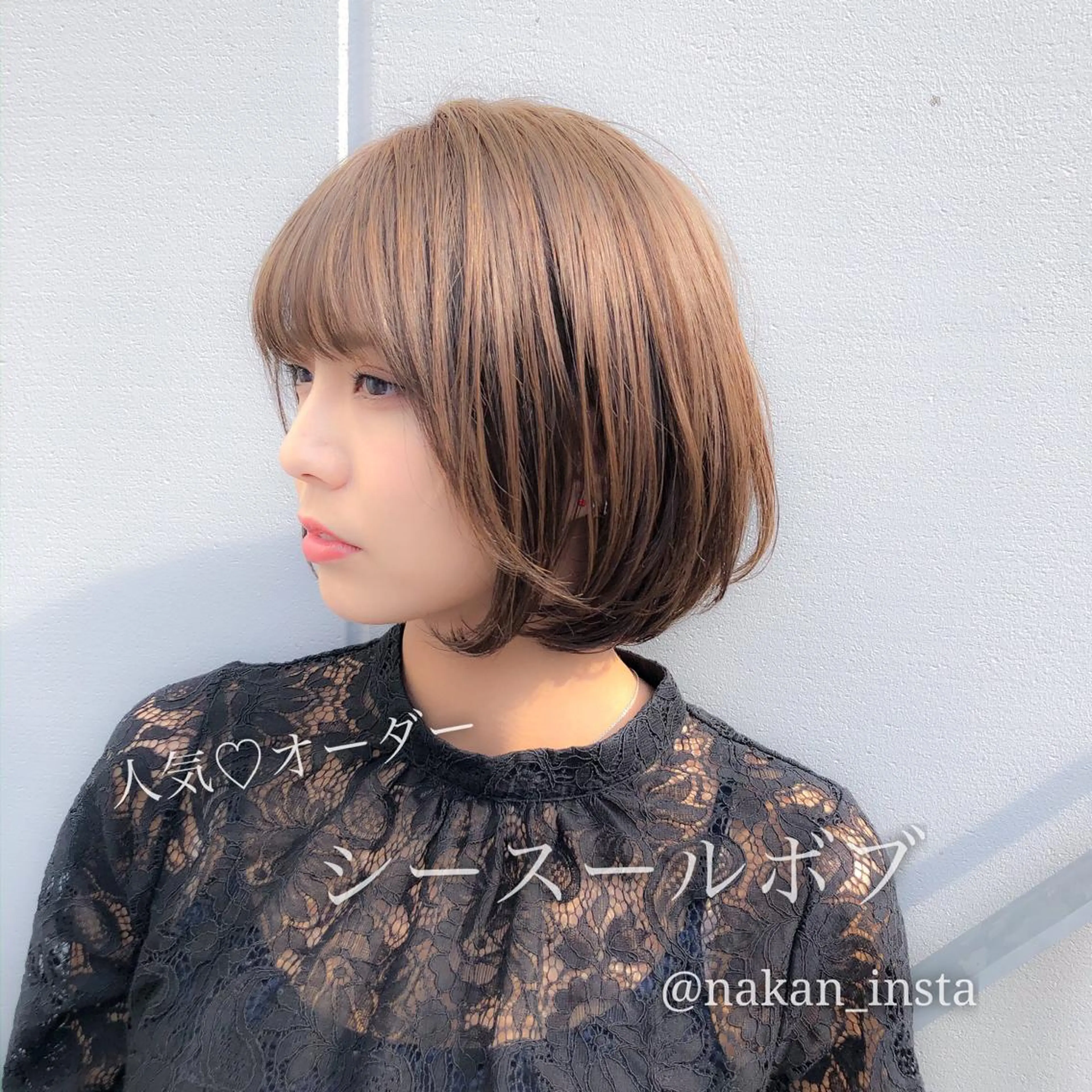 ショート カラー 顔周りレイヤー/ボブ 銀座✨中野まさひろのヘアスタイル