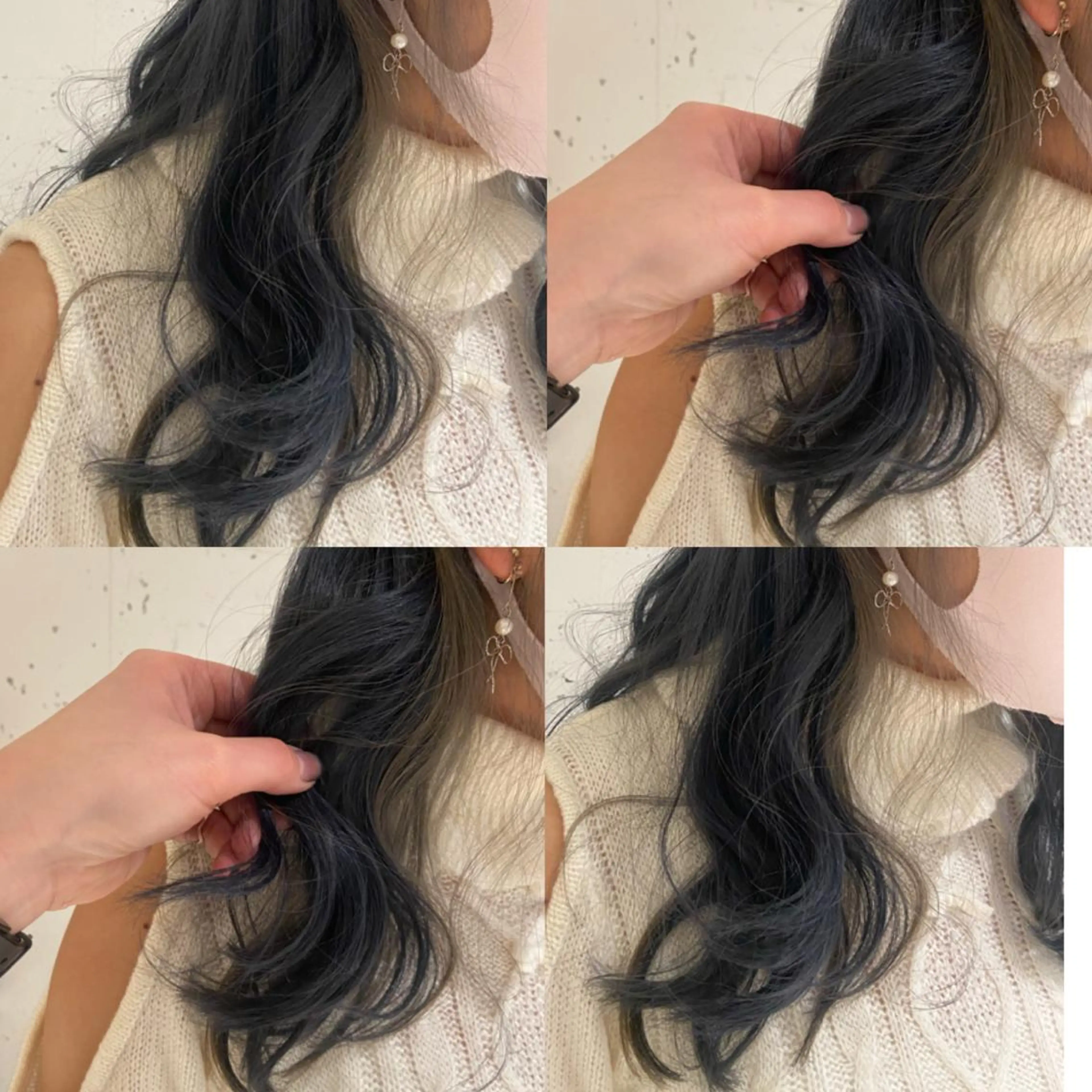 セミロング カラー インナーカラー カジュアルを女っぽく 𝗮𝘆𝗮𝗰𝗼のヘアスタイル