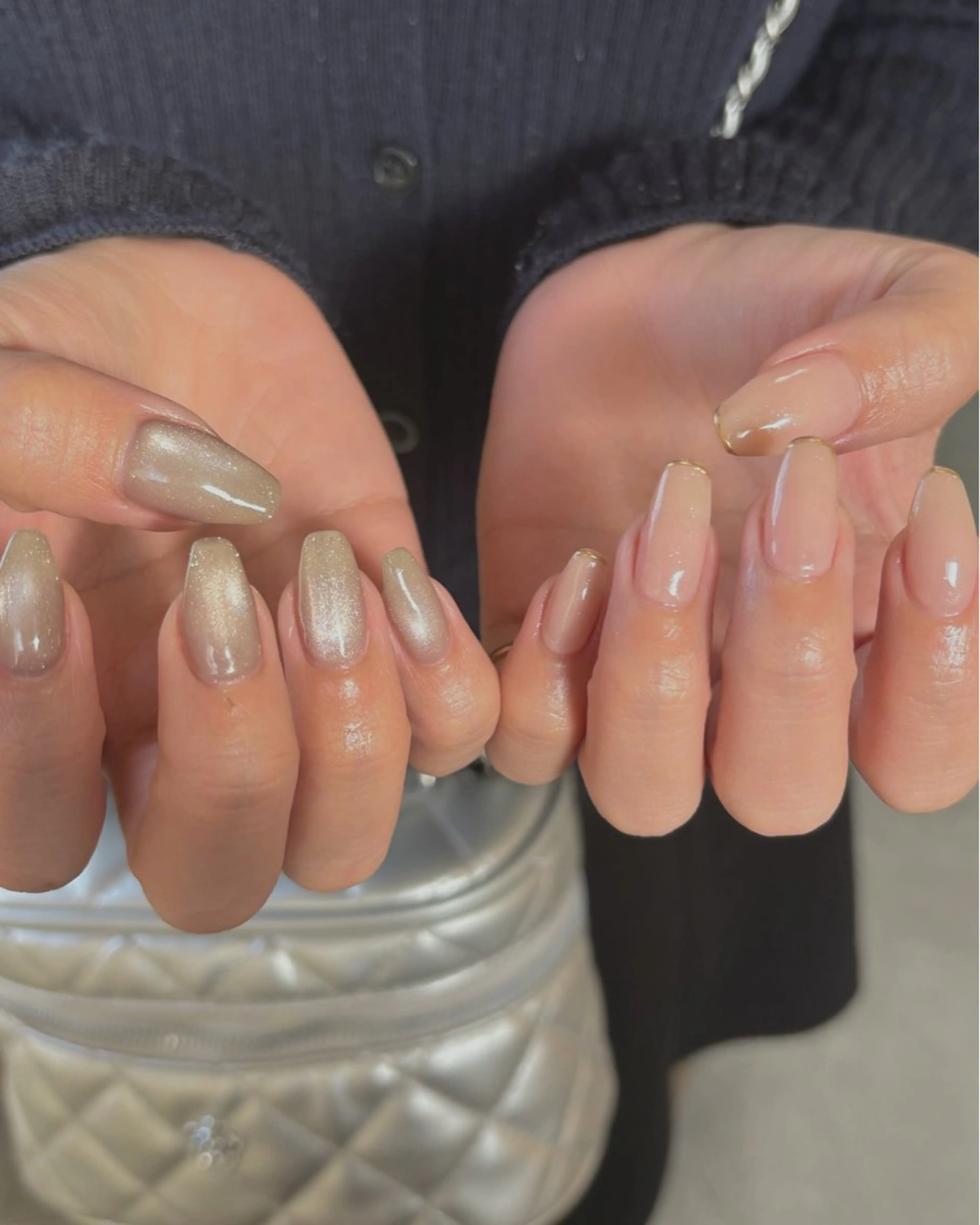 ネイル フラッシュネイル フレンチネイル ジェルネイル マグネットネイル ミラーネイル tamu nail 金町のネイルデザイン