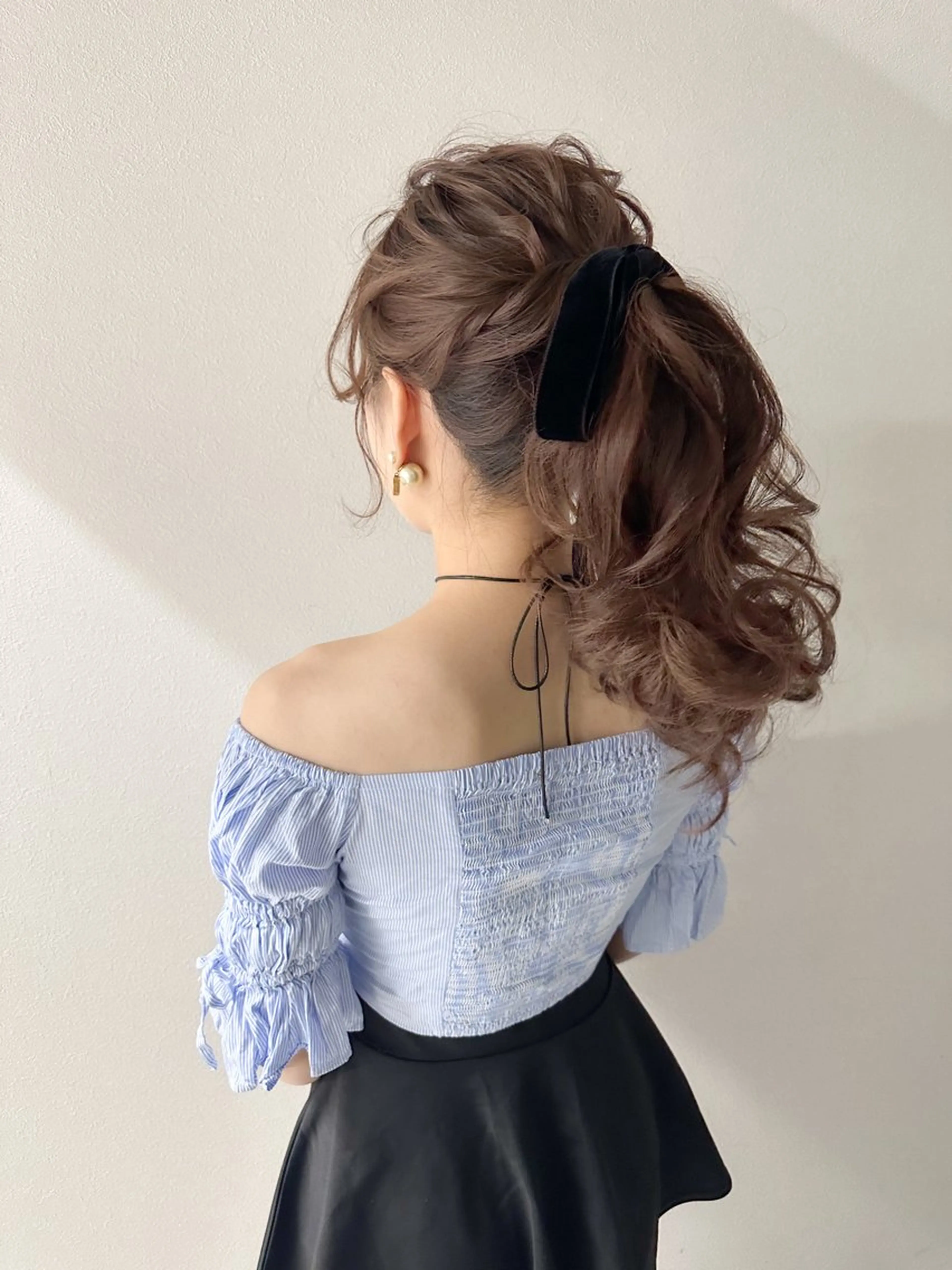 ロング カラー ヘアアレンジ ポニーテール autre所属・大久保 ひでなりのヘアスタイル