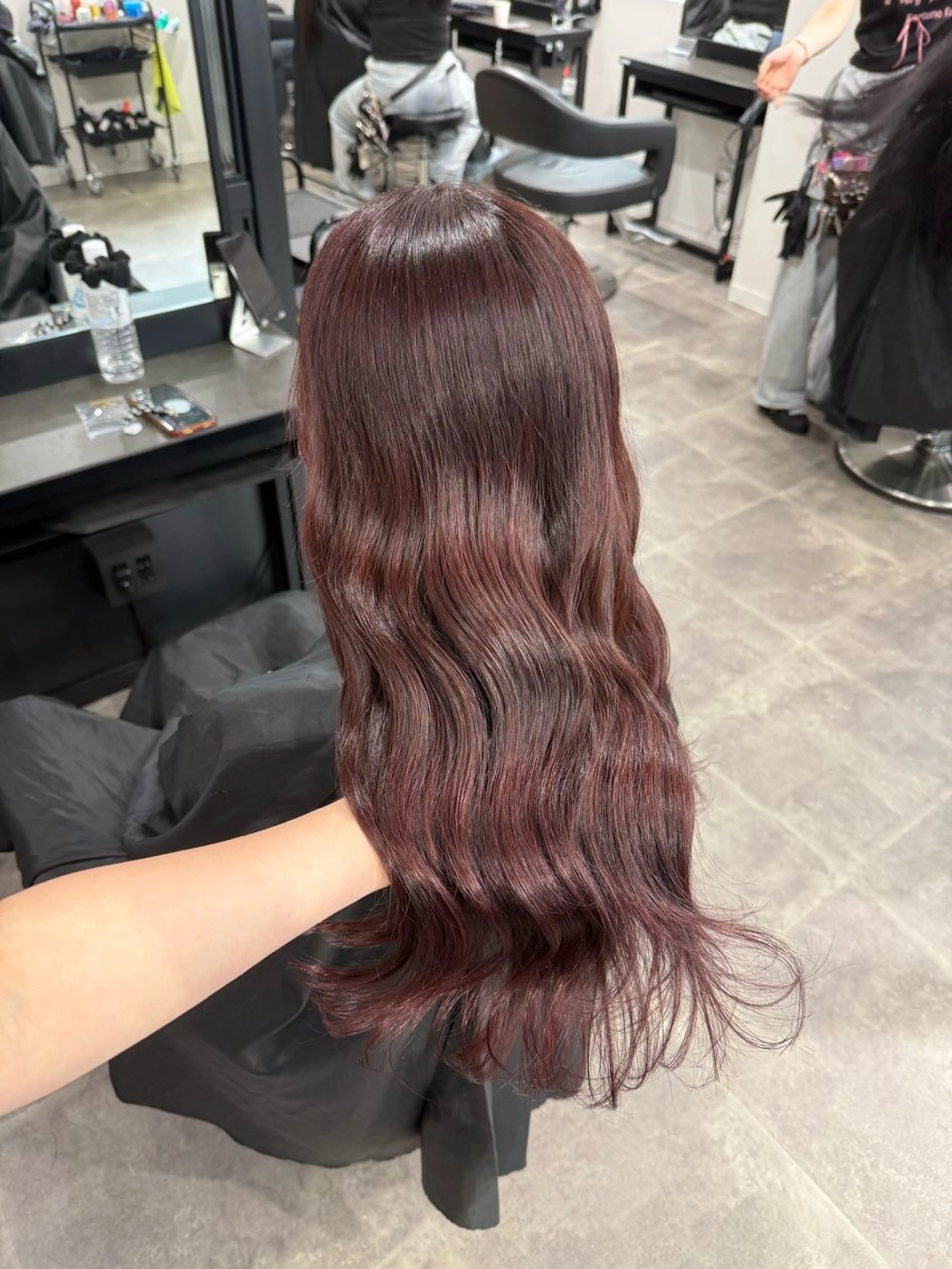 ロング カラー ヘアアレンジ ヘアカラー トリートメント 💗暖色特化ピンク/ 赤髪💗HARUNAのヘアスタイル