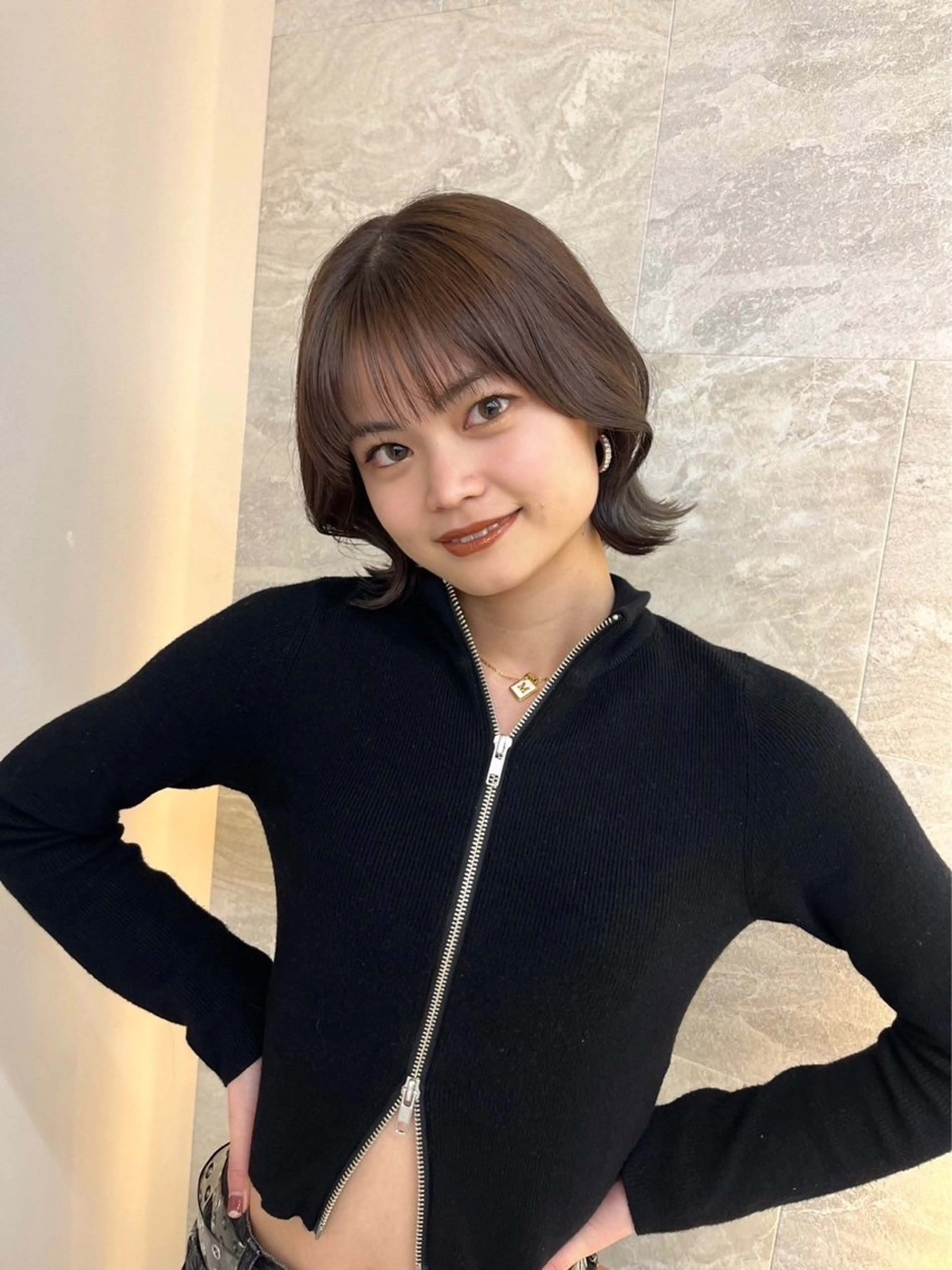 セミロング カラー カット ヘアカラー トリートメント エクステ ヘッドスパ 池袋/韓国風レイヤー 髪質改善【ugen】のヘアスタイル