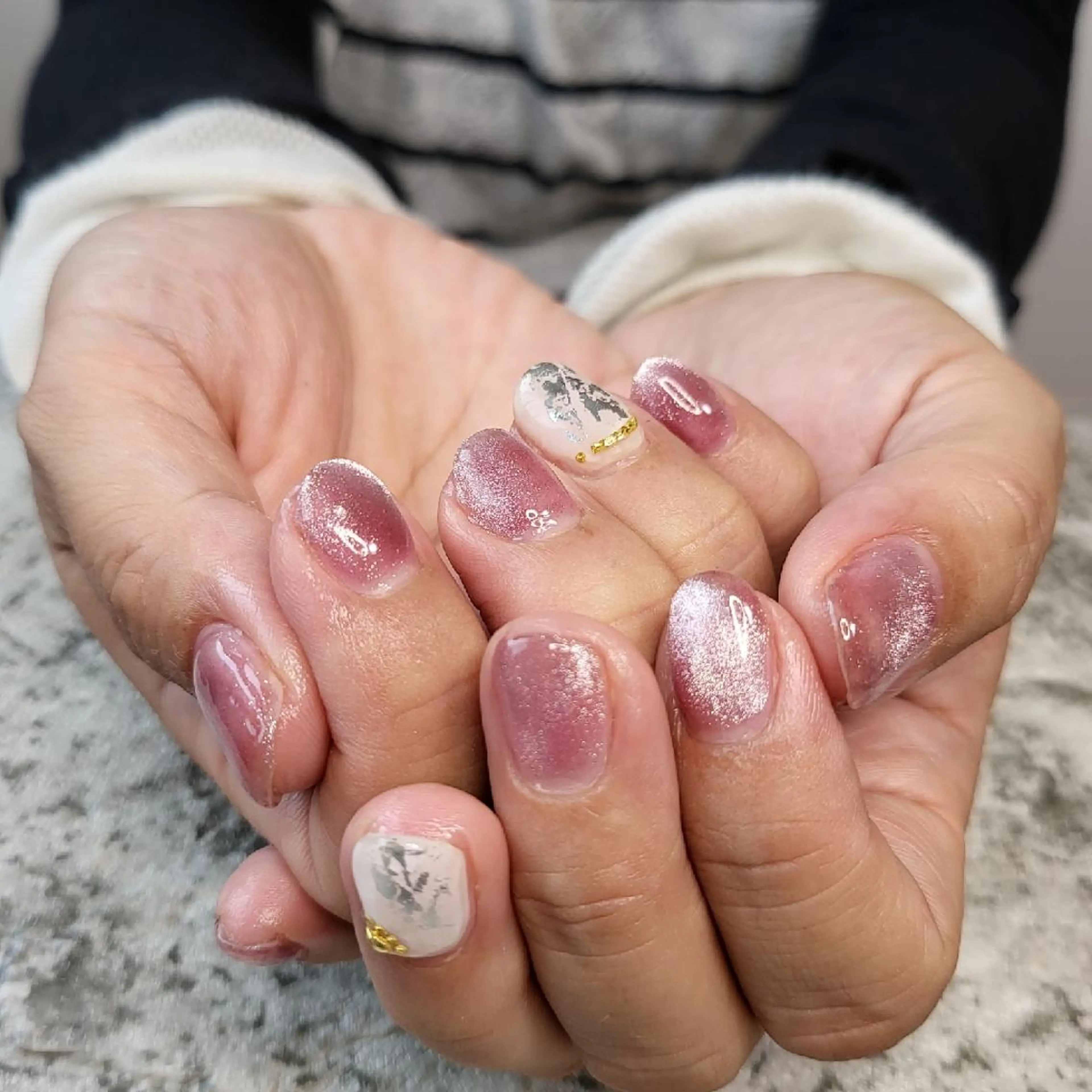 ネイル ラメ(グリッター) マグネットネイル ハンドネイル nail イロドリのネイルデザイン