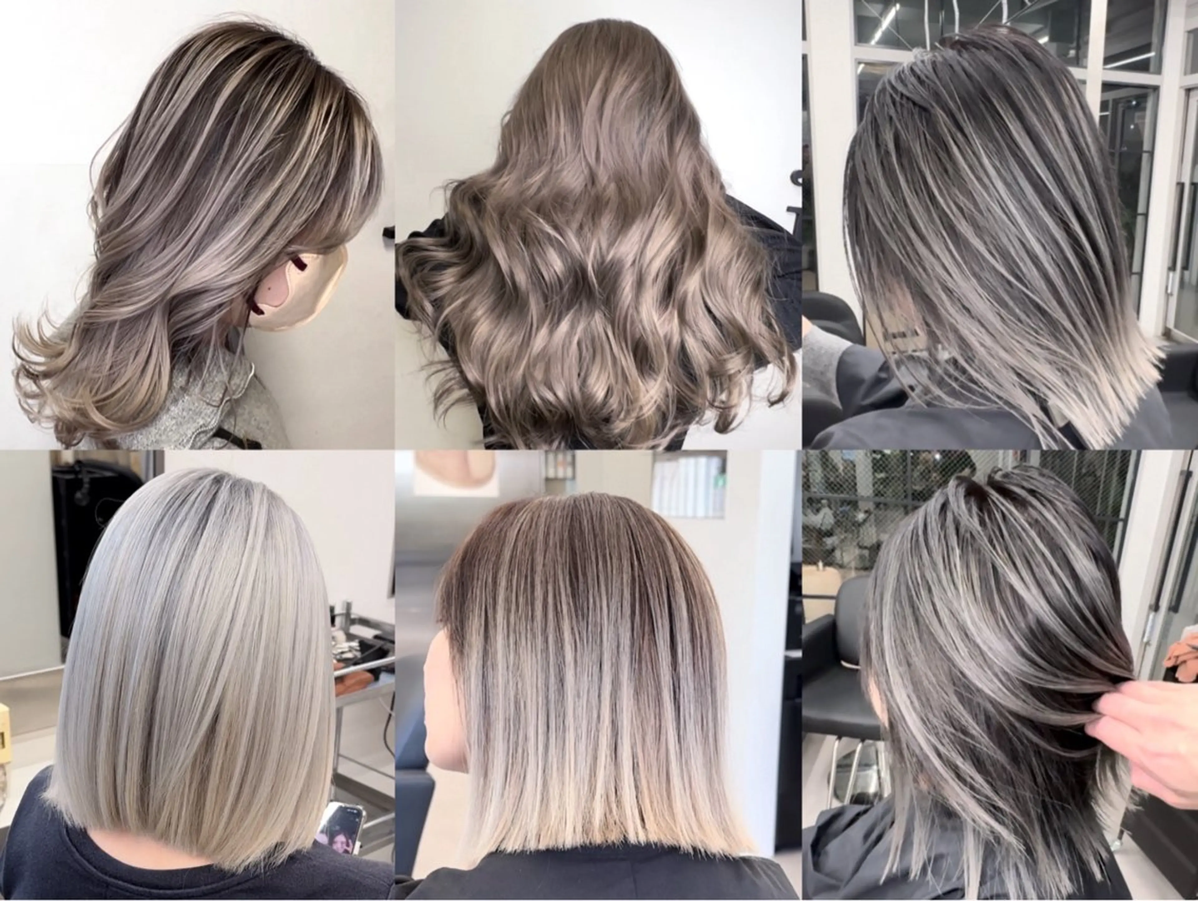 セミロング カラー 美髪改善・ 透明感カラー茉央のヘアスタイル