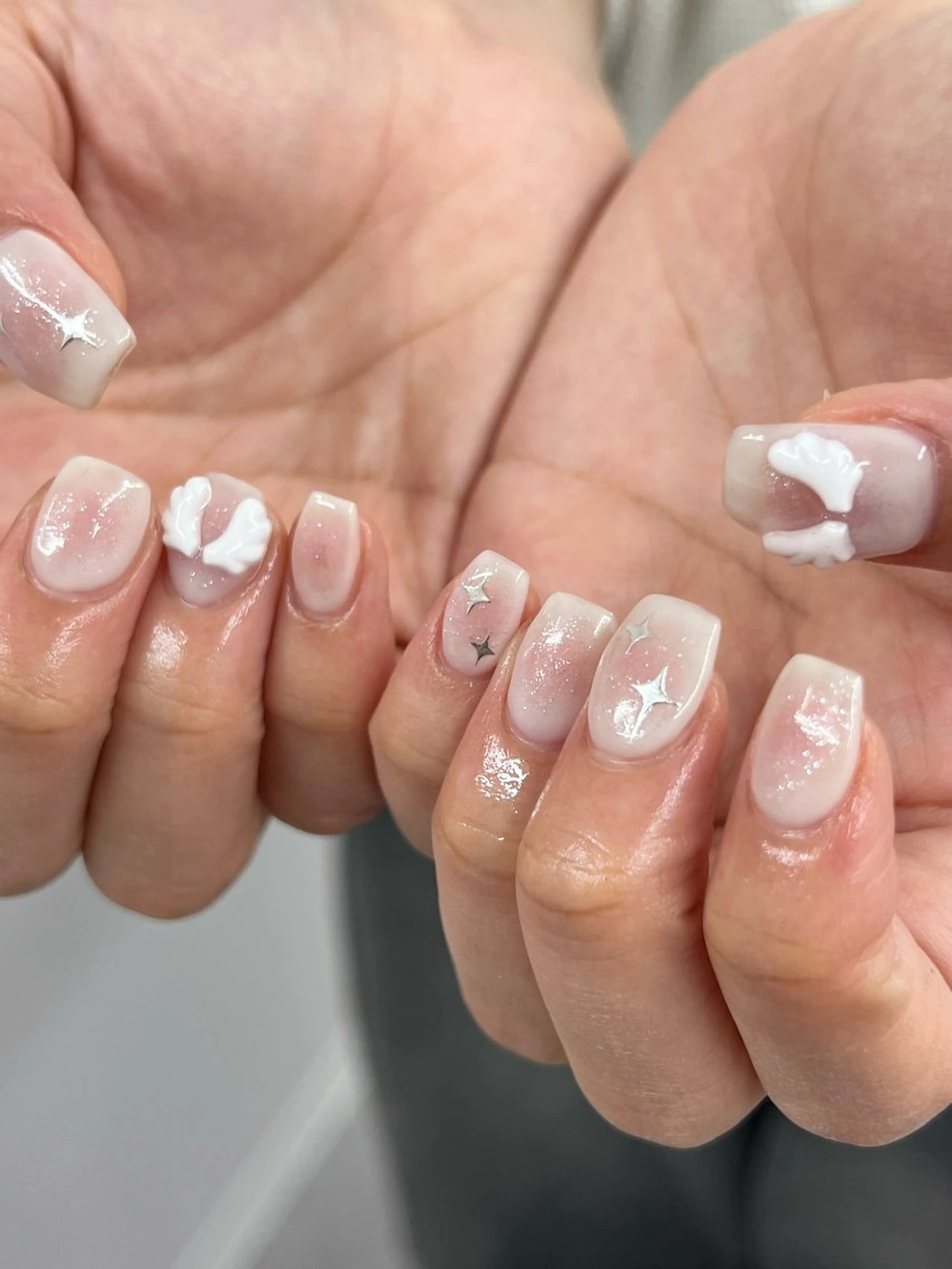 ネイル チークネイル ジェルネイル マグネットネイル ニュアンスネイル パラジェル ハンドネイル ハンドケア Bana_ Nailのネイルデザイン