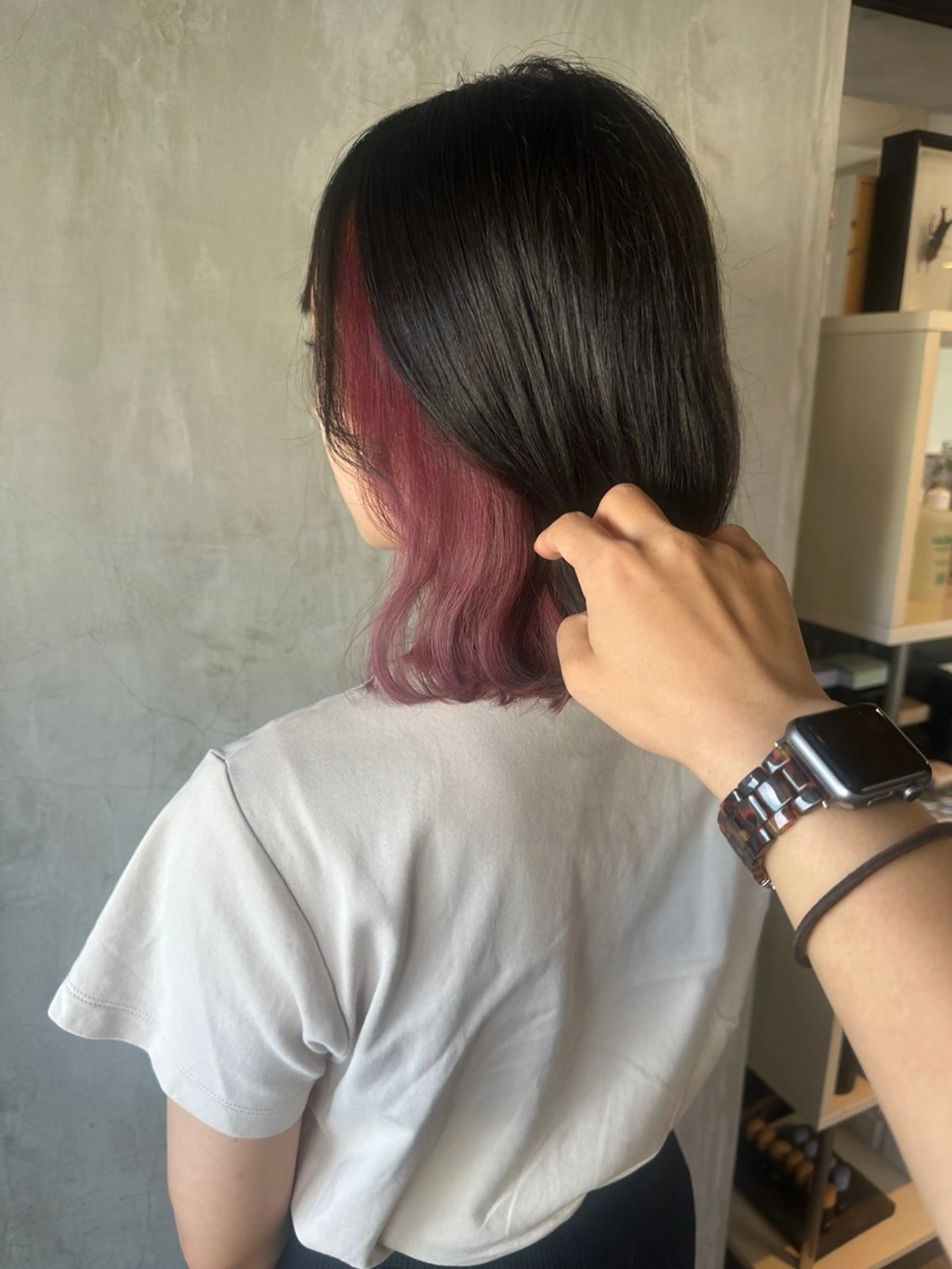ショート カラー ヘアアレンジ インナーカラー カット ヘアカラー トリートメント ヘアセット stylist/蛯谷 珠里のヘアスタイル