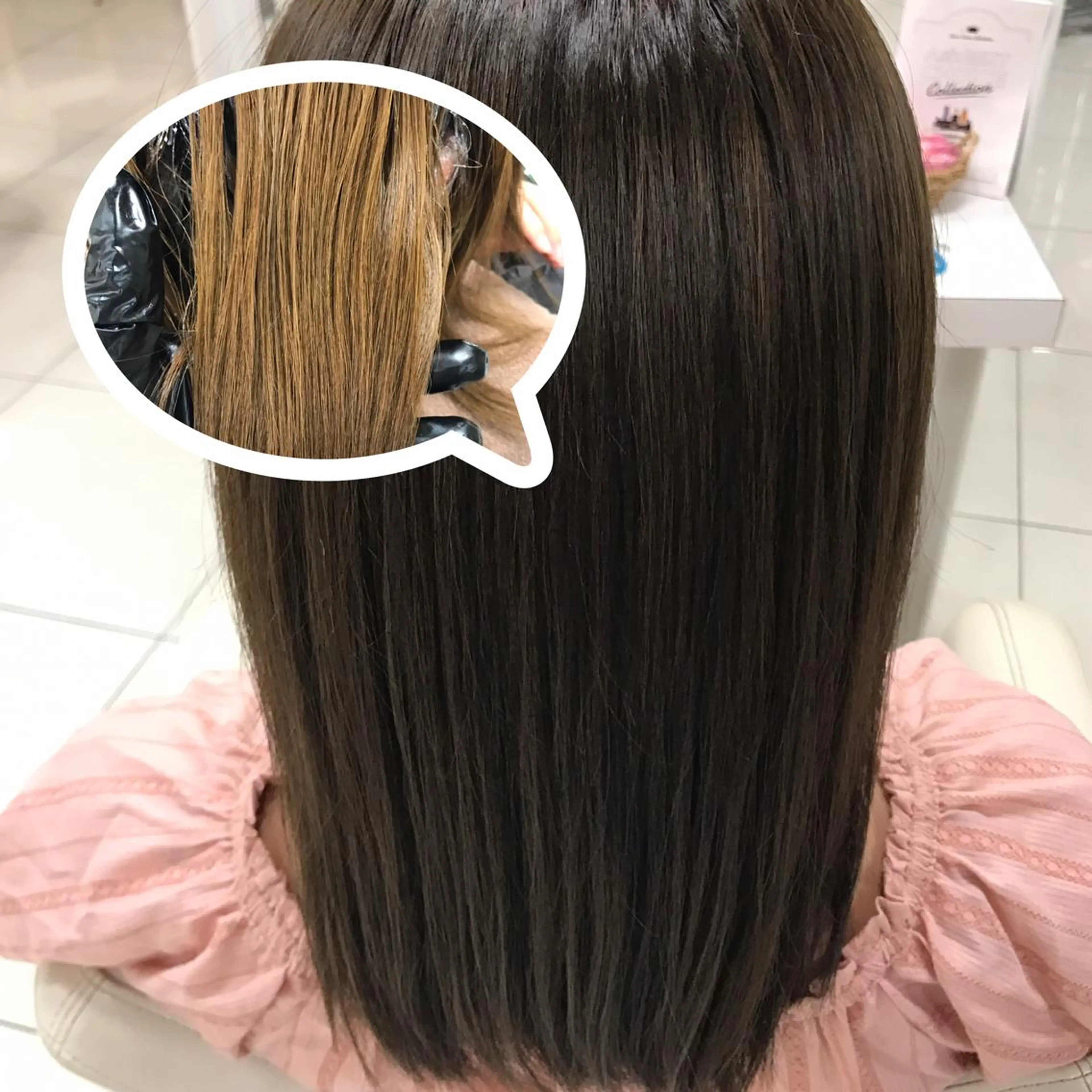 セミロング カラー イルミナカラー 【暖色カラー特化】 中山由梨のヘアスタイル