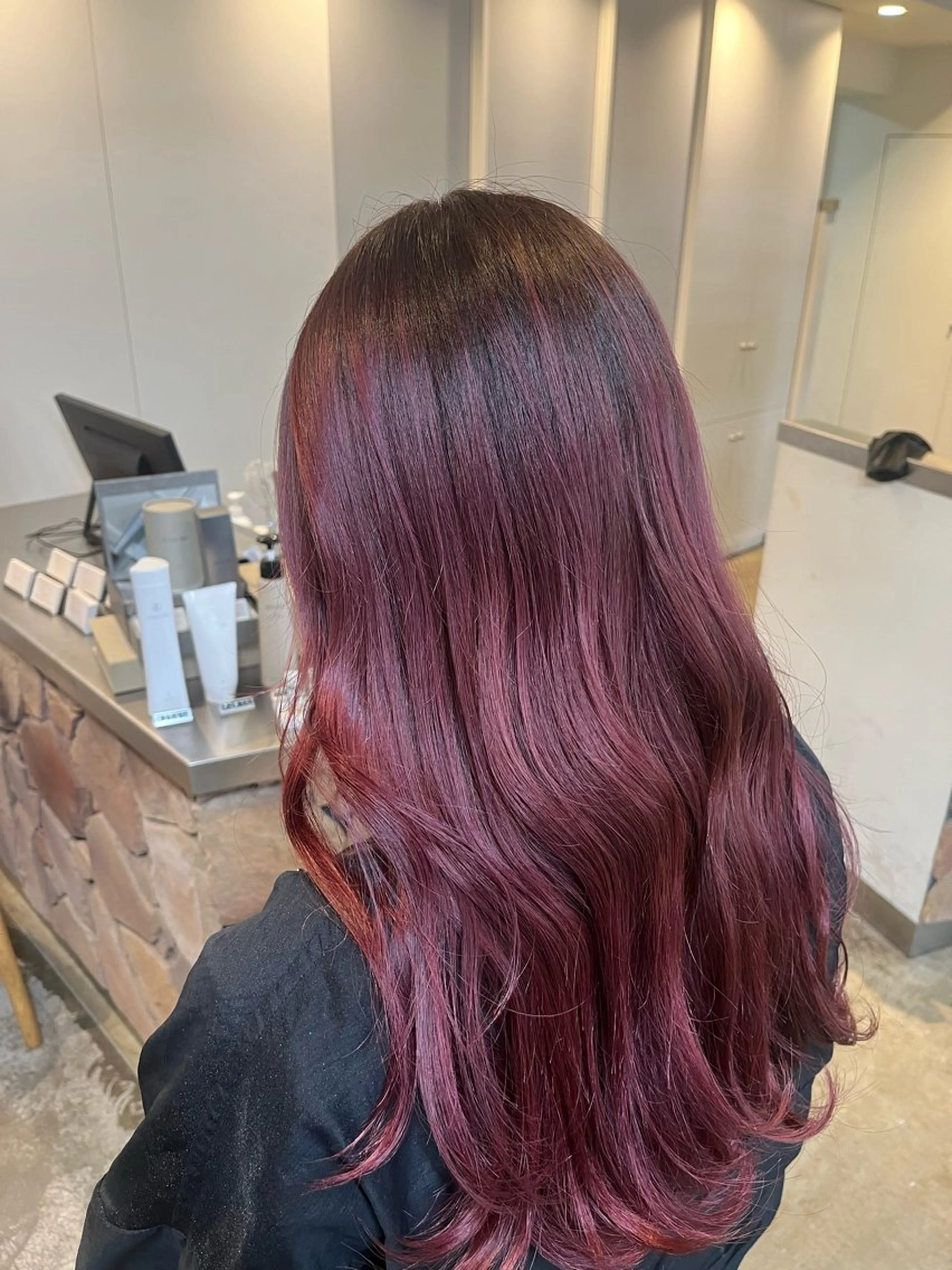 ロング カラー ヘアカラー 星野 遼太郎のヘアスタイル