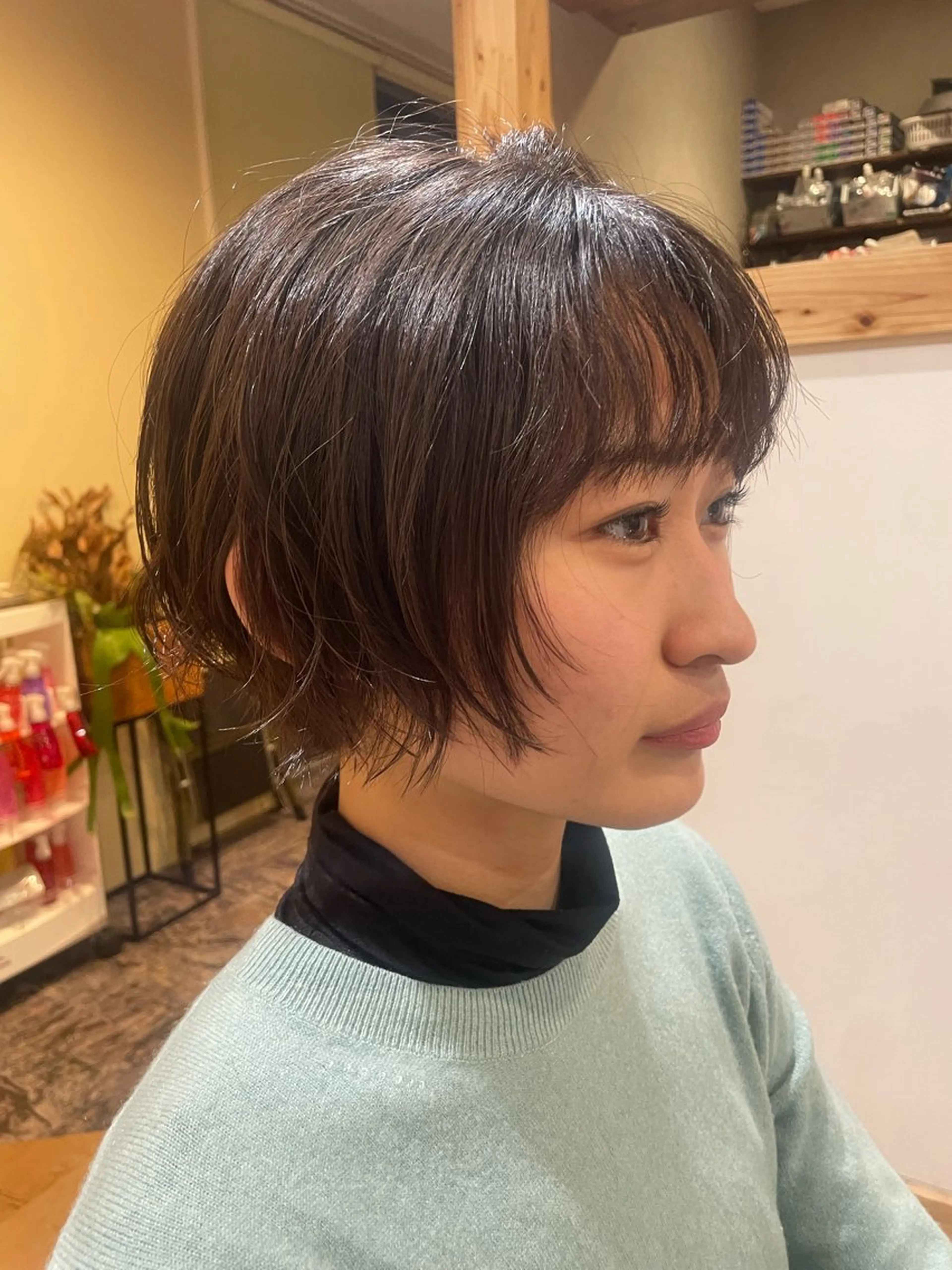 ショート カット パーマ 山口里莉 /ブリーチカラーのヘアスタイル