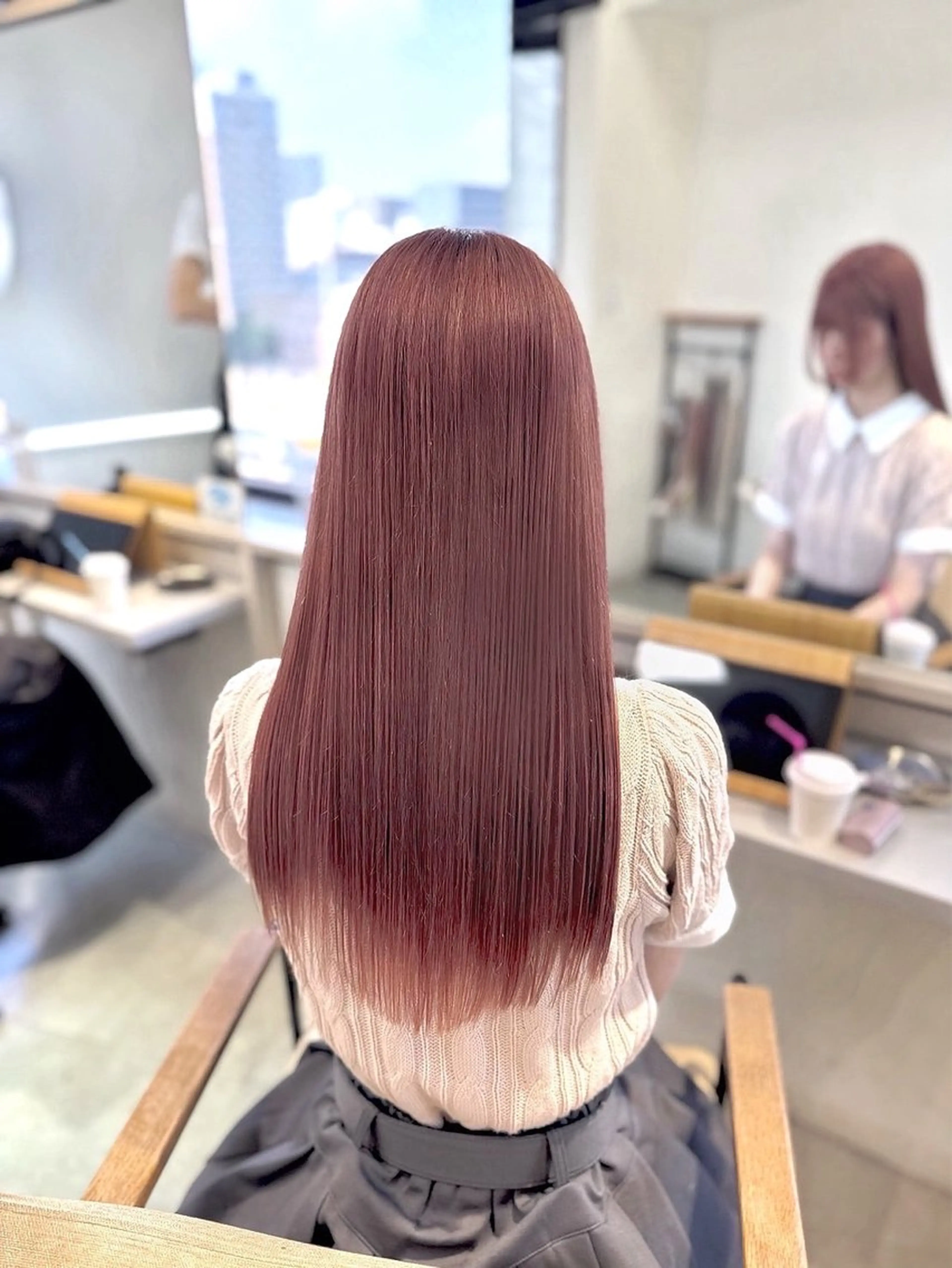 セミロング カラー カット ヘアカラー ai 梅田/暖色カラーのヘアスタイル