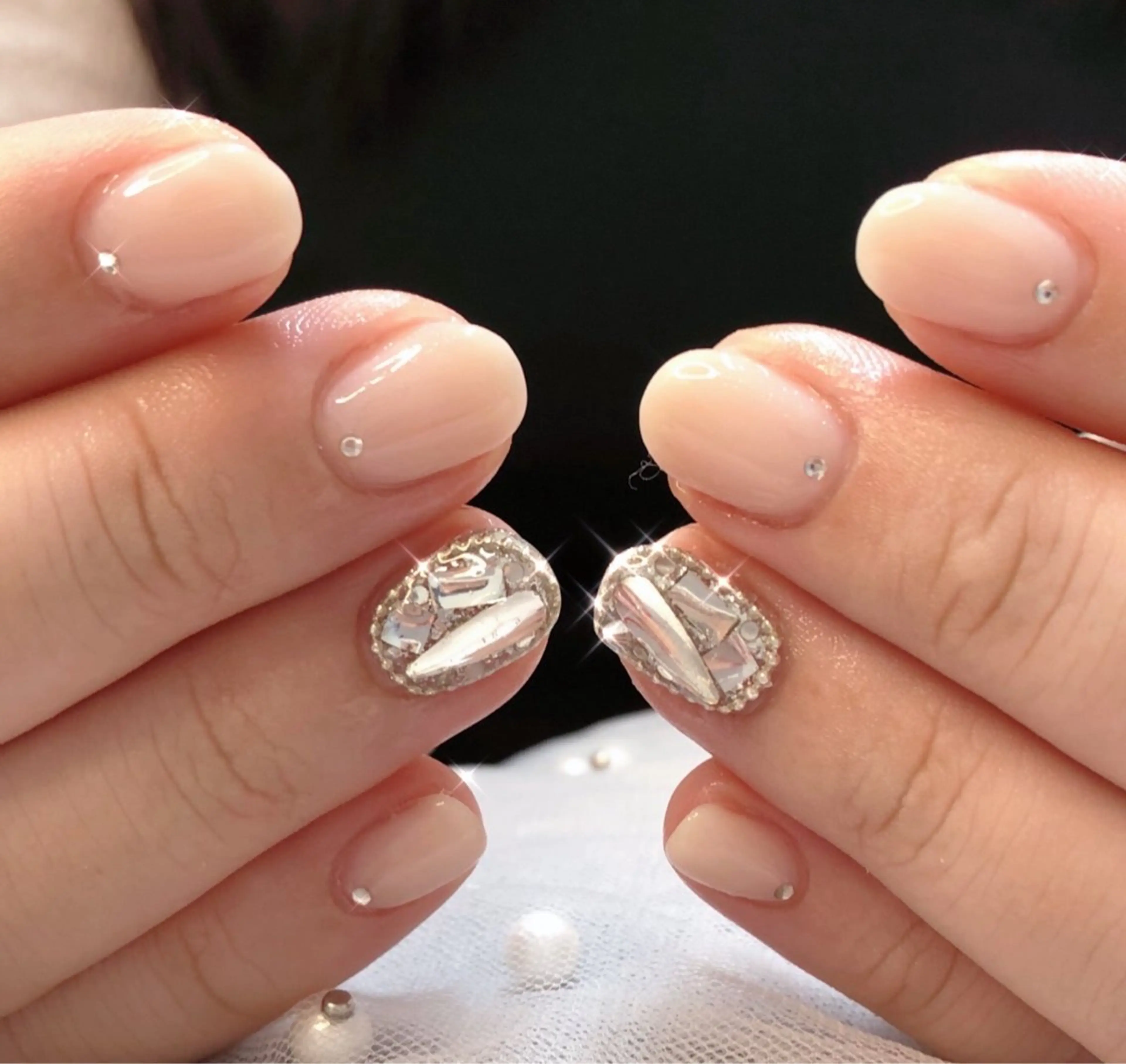 ネイル フレンチネイル ジェルネイル ガラスフレンチ 韓国ネイル マグネットネイル ハンドネイル ハンドケア 大門浜松町 ネイルのネイルデザイン