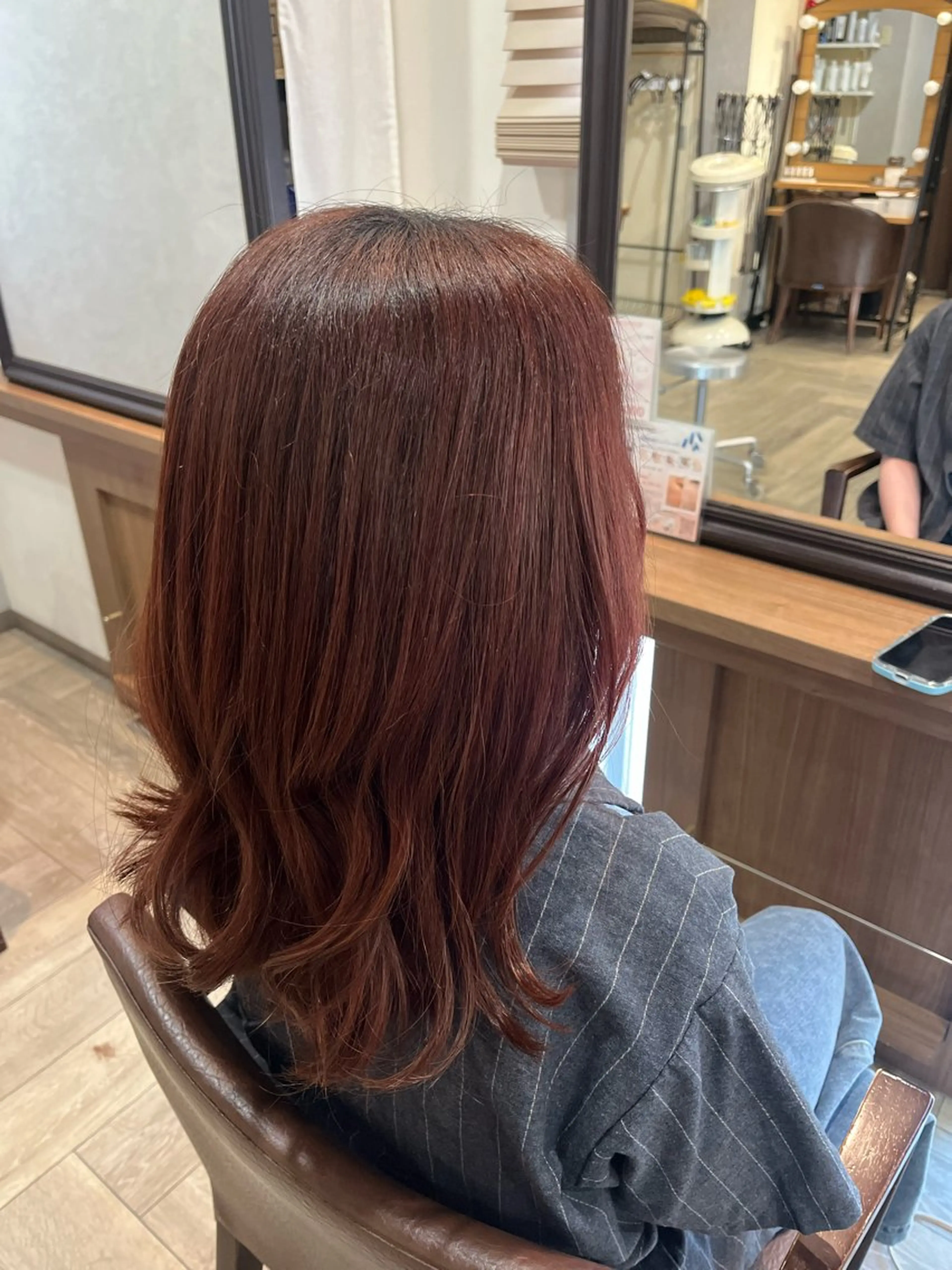 カラー ボルドーカラー ヘアカラー いまい ちひろのヘアスタイル
