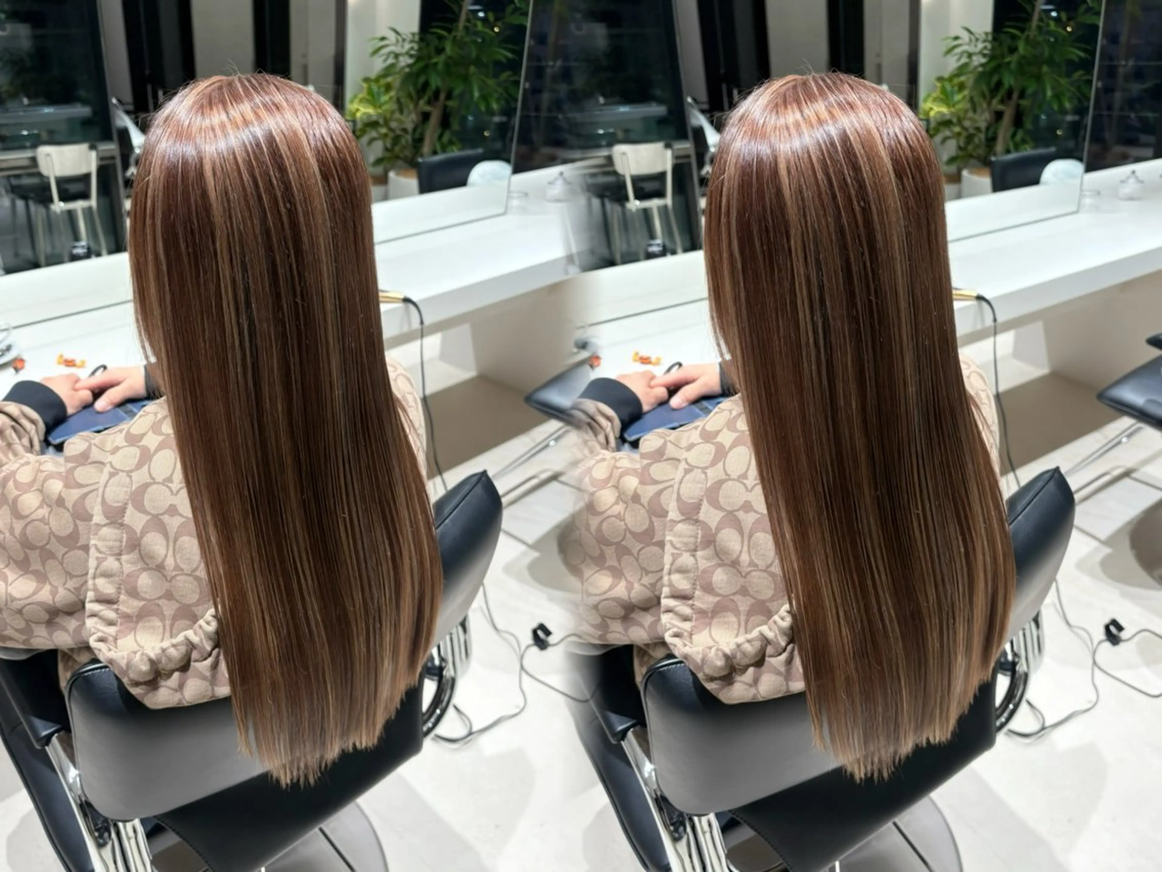 ロング ヘアカラー トリートメント 縮毛矯正/髪質改善/ 斉藤春のヘアスタイル