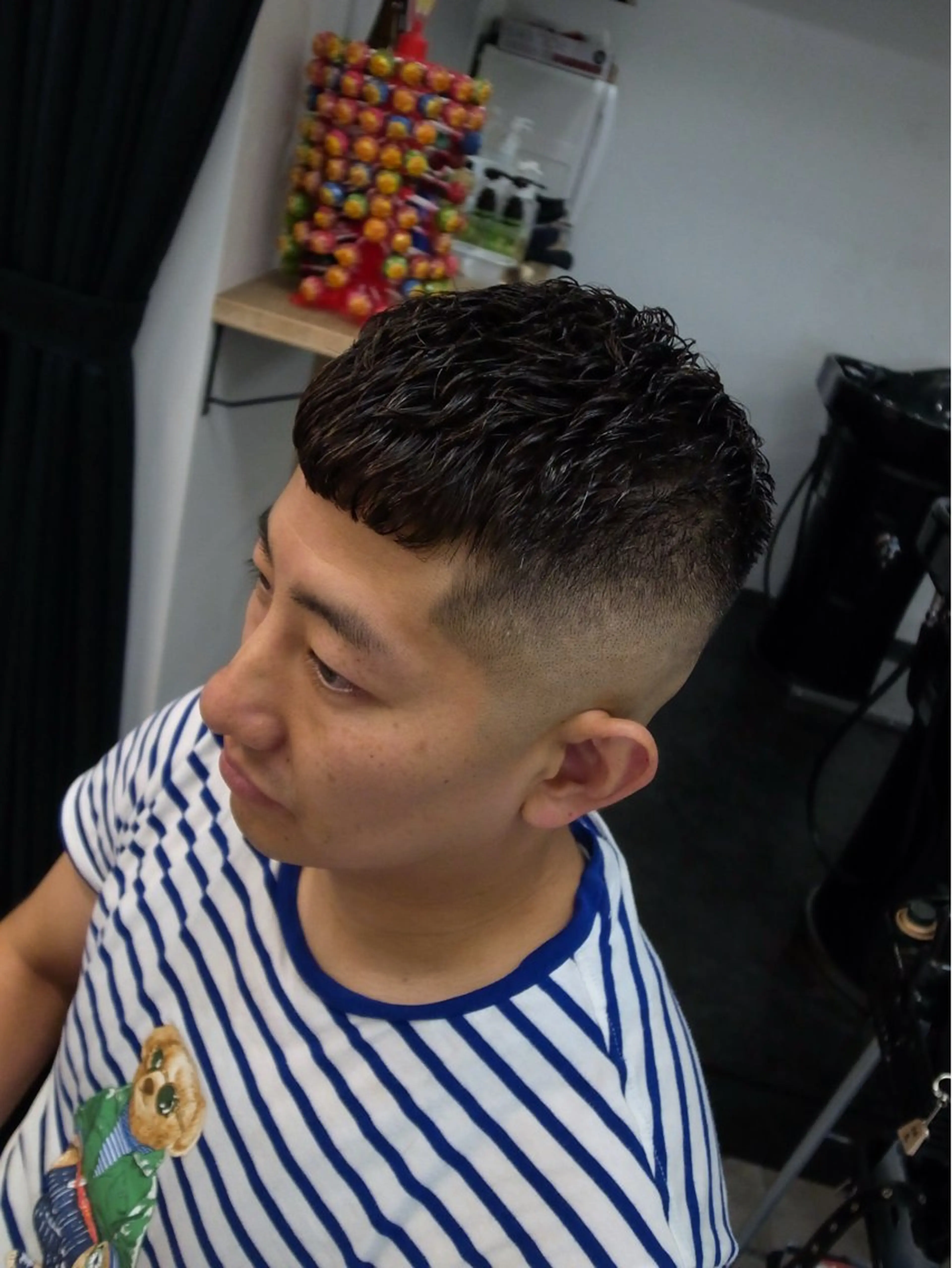 ショート パーマ メンズ カット パーマ INTRO SHIBUYA by Fi-Ne所属・💈メンズフェード 特化DAIYA💈のヘアスタイル