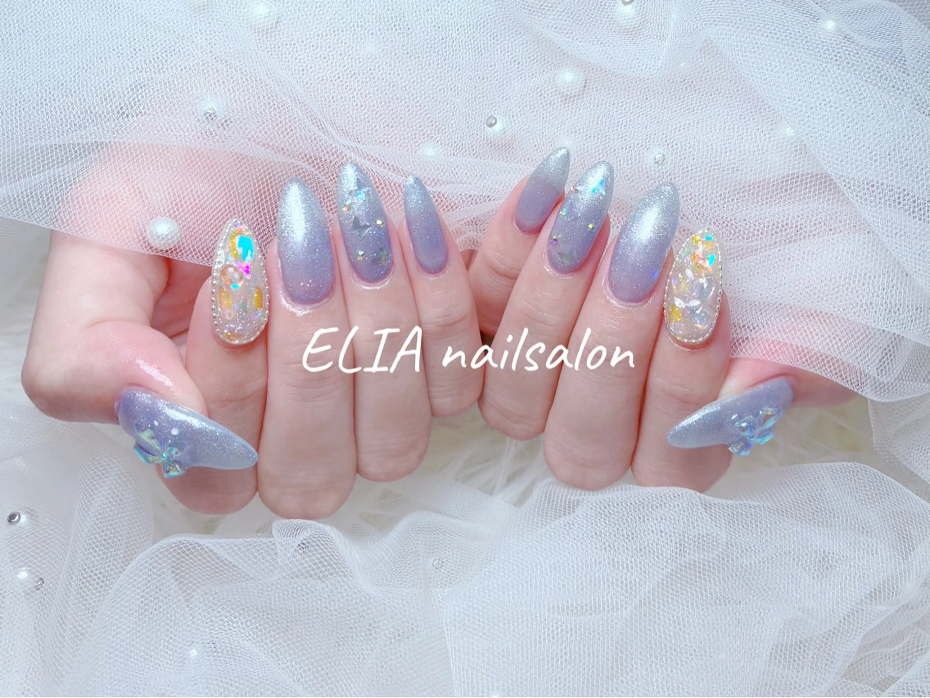 セミロング ハンドネイル ハンドケア ELIA【エリア】 nailsalonのネイルデザイン