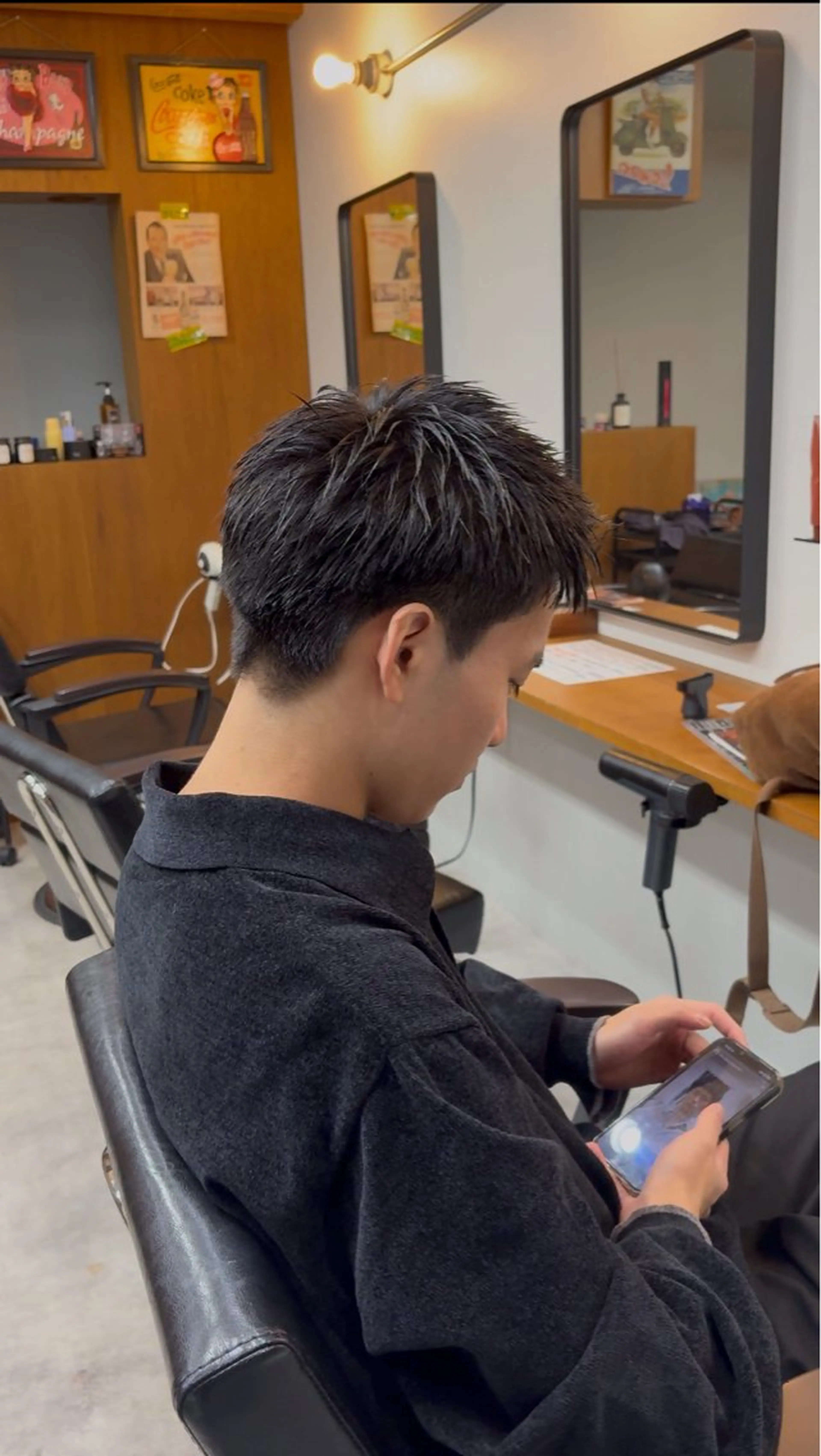 メンズ カット ヘアセット まろやかなベージュ 小池春樹のヘアスタイル