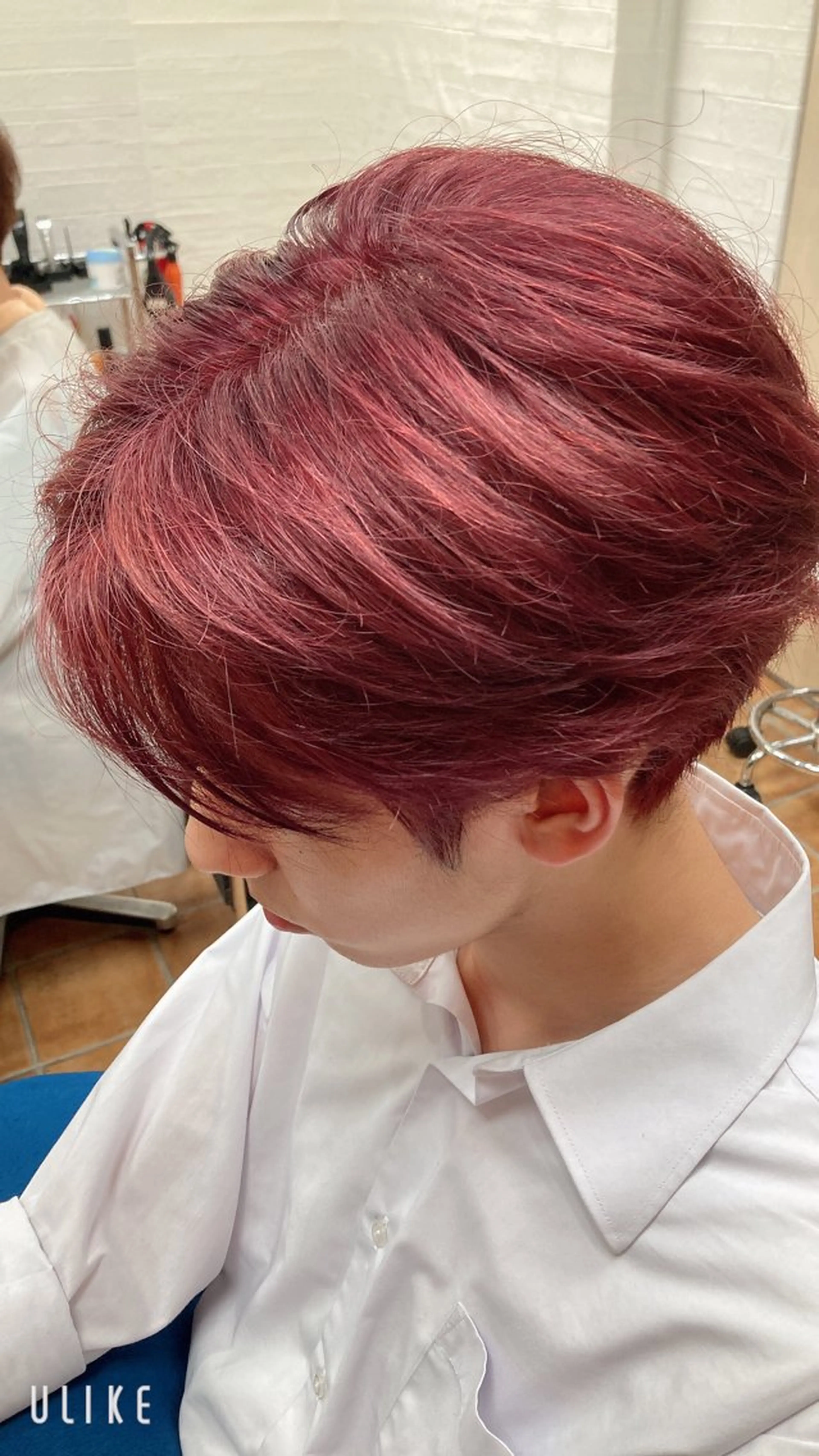 ショート カラー メンズ ダブルカラー ピンクカラー ヘアカラー トリートメント 🕊髪質改善縮毛矯正 /艶髪/関内🕊あべのヘアスタイル