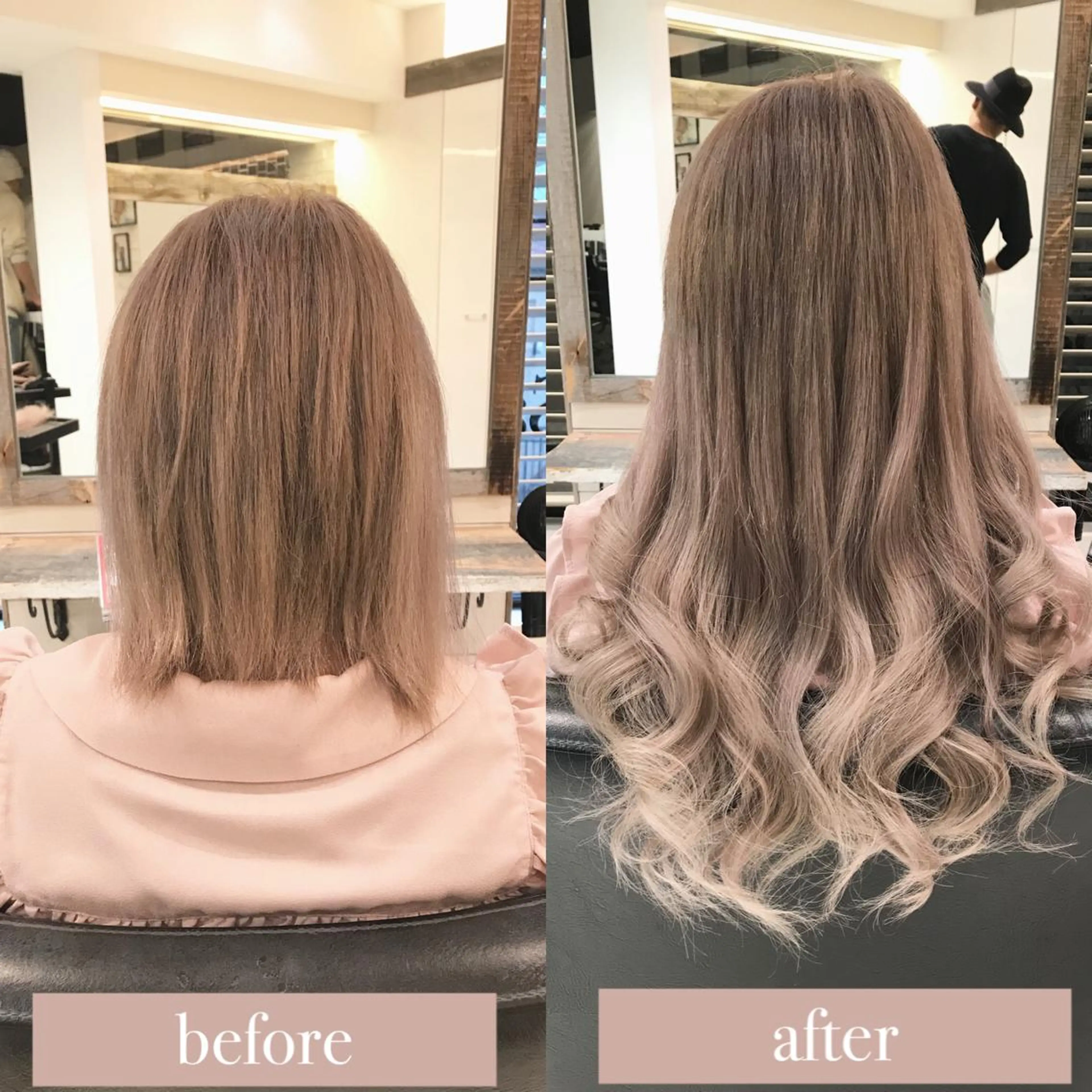 セミロング カラー シールエクステ エクステ エクステ　ユノキ リョウタのヘアスタイル