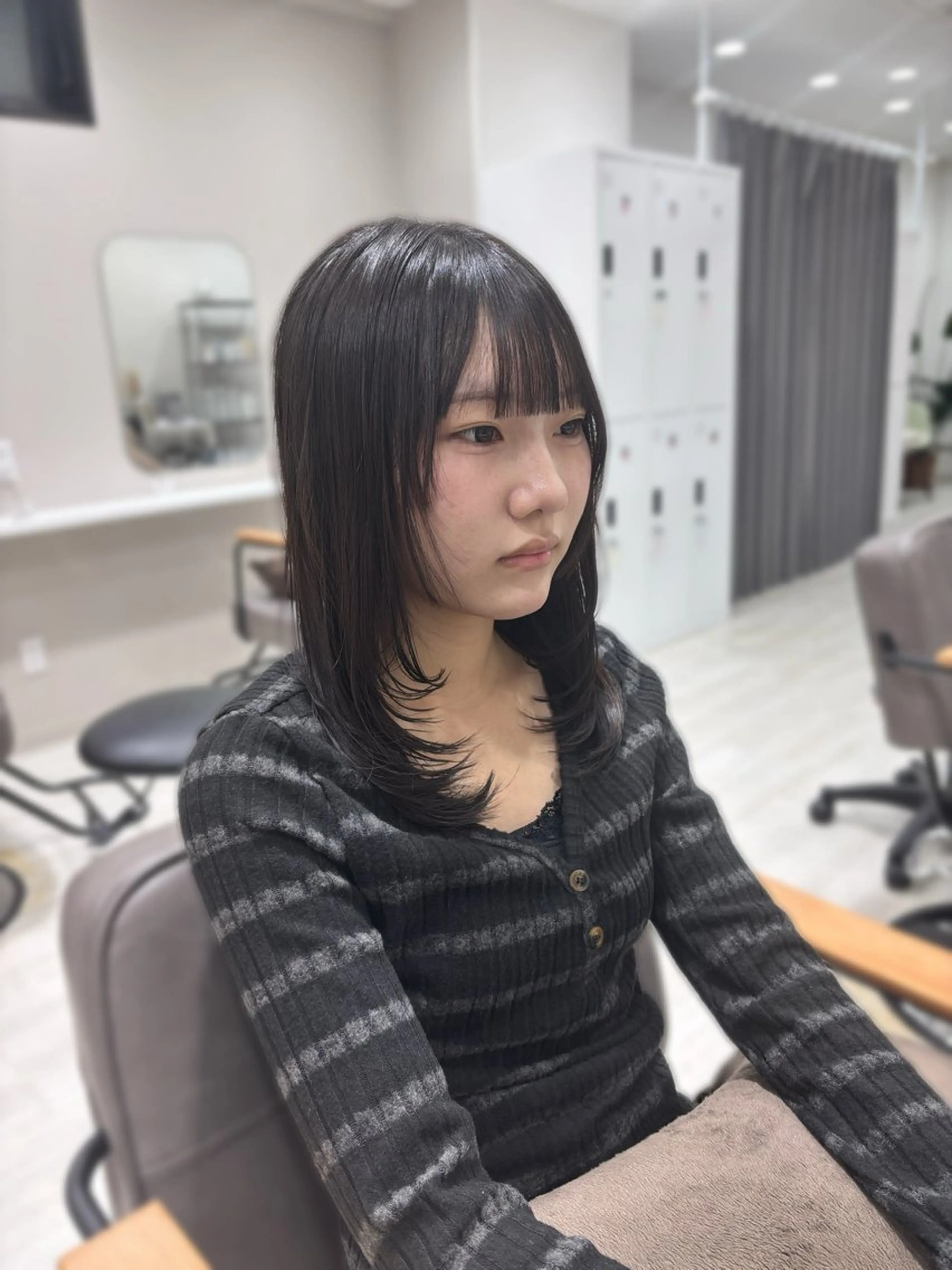 ミディアム レイヤーカット カット ヘアカラー 🌿髪質改善/レイヤ ー🌿ひかるんのヘアスタイル