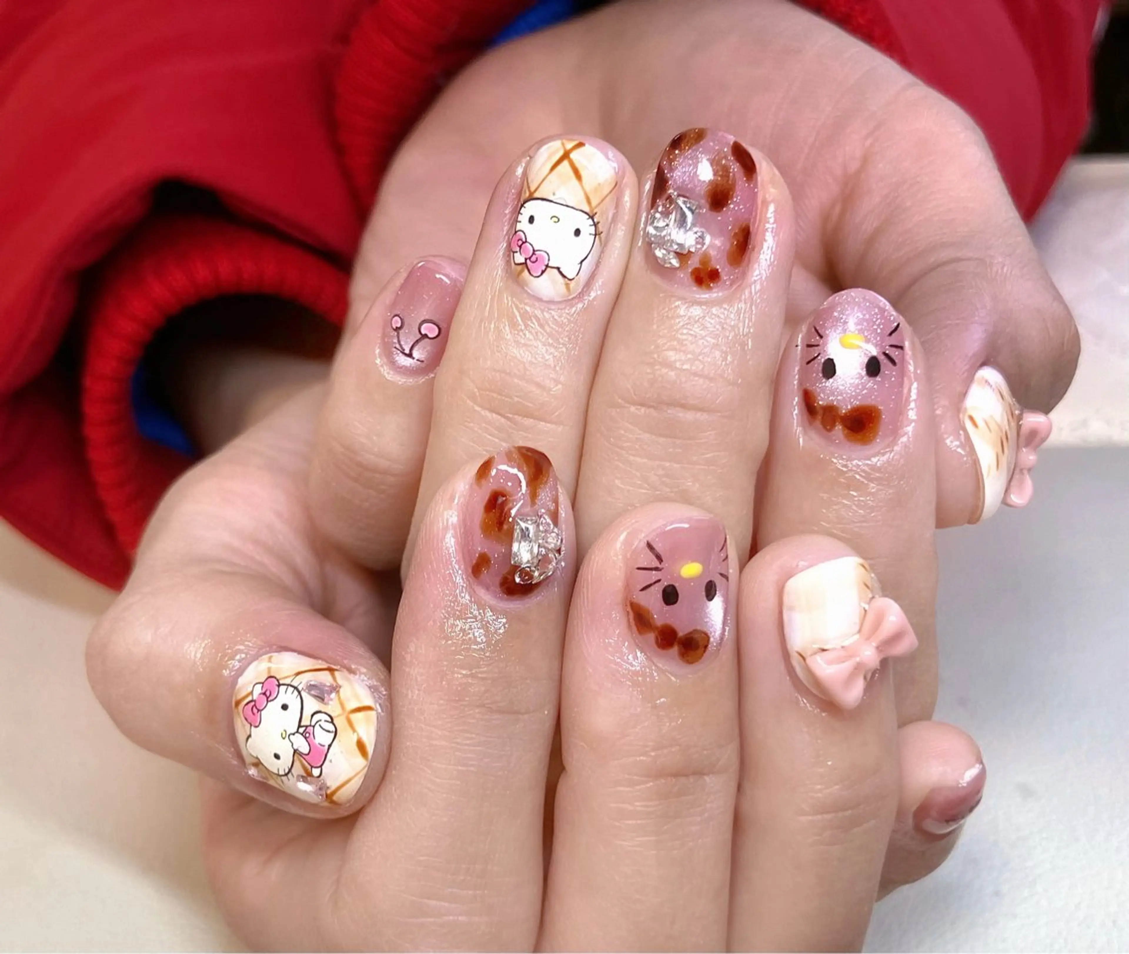 ネイル アートネイル ジェルネイル キラキラネイル マグネットネイル 大理石ネイル(マーブル) ハンドネイル RinRin　nail所属・孔 ジンシェンのネイルデザイン