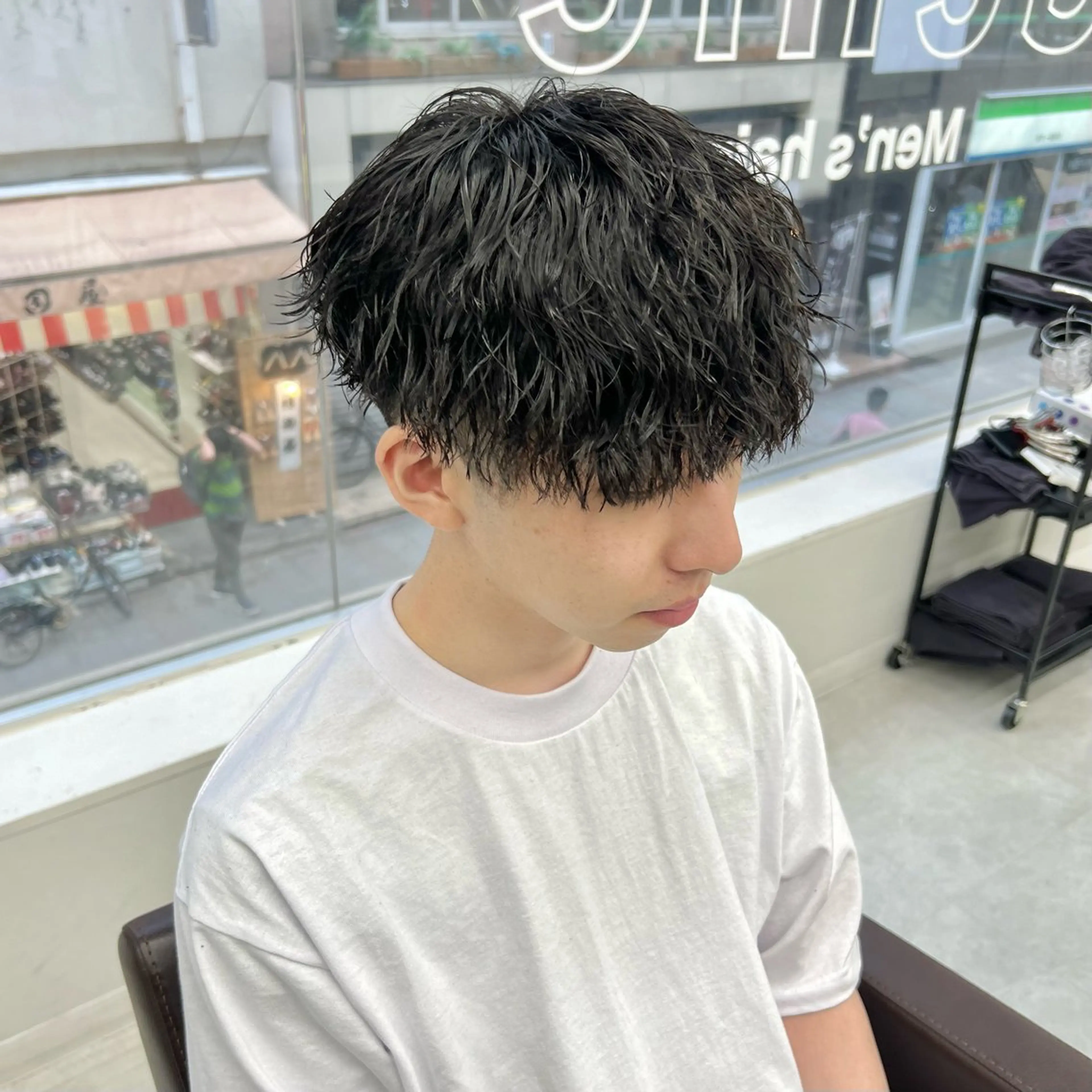 パーマ メンズ カット パーマ トリートメント ヘアセット シャドウパーマ/ メンズ/KENTAのヘアスタイル