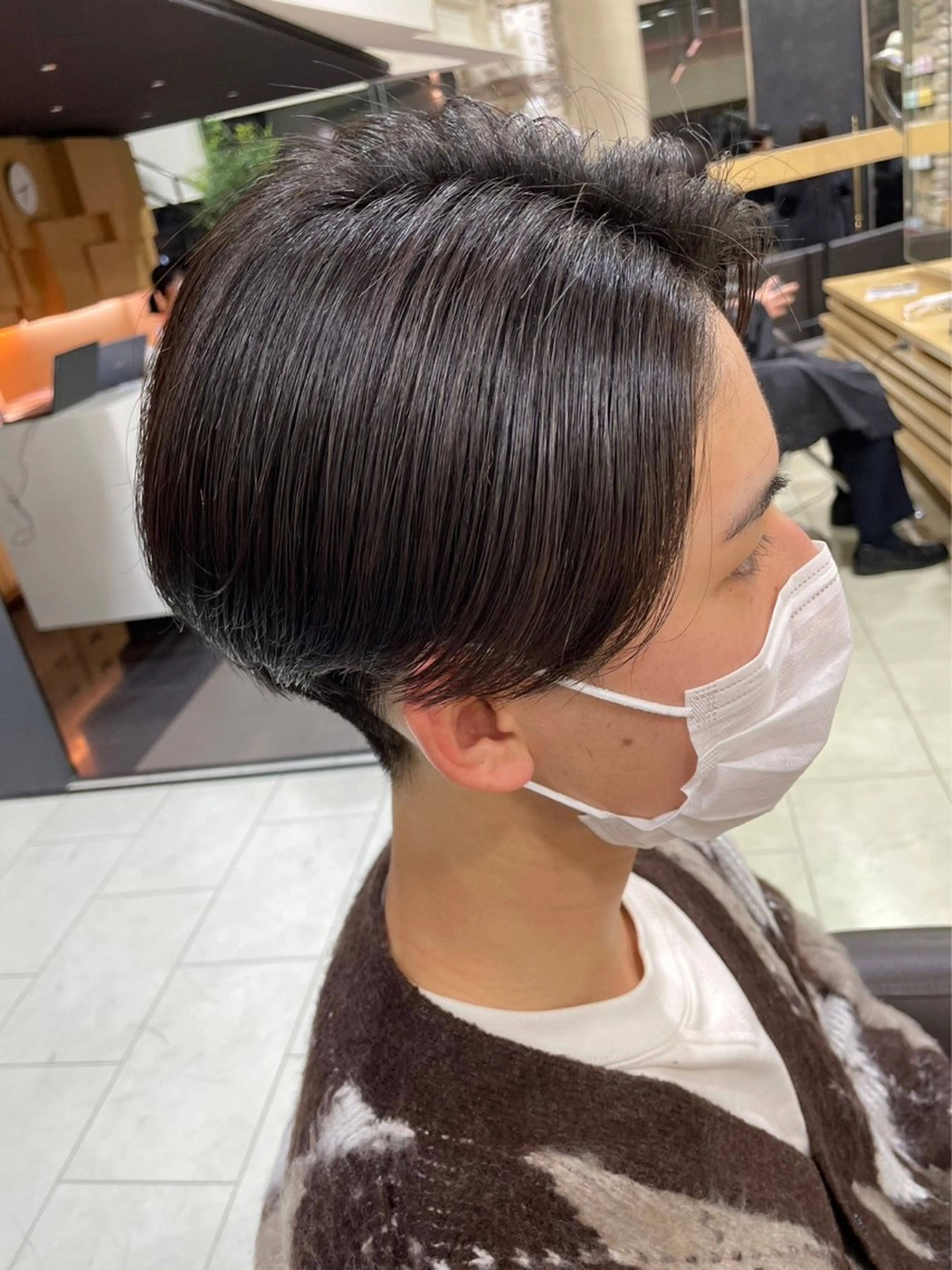 メンズ 酸性ストレート カット 縮毛矯正 トリートメント 韓国ヘアダウンパーマ シャドウパーマ/航太のヘアスタイル
